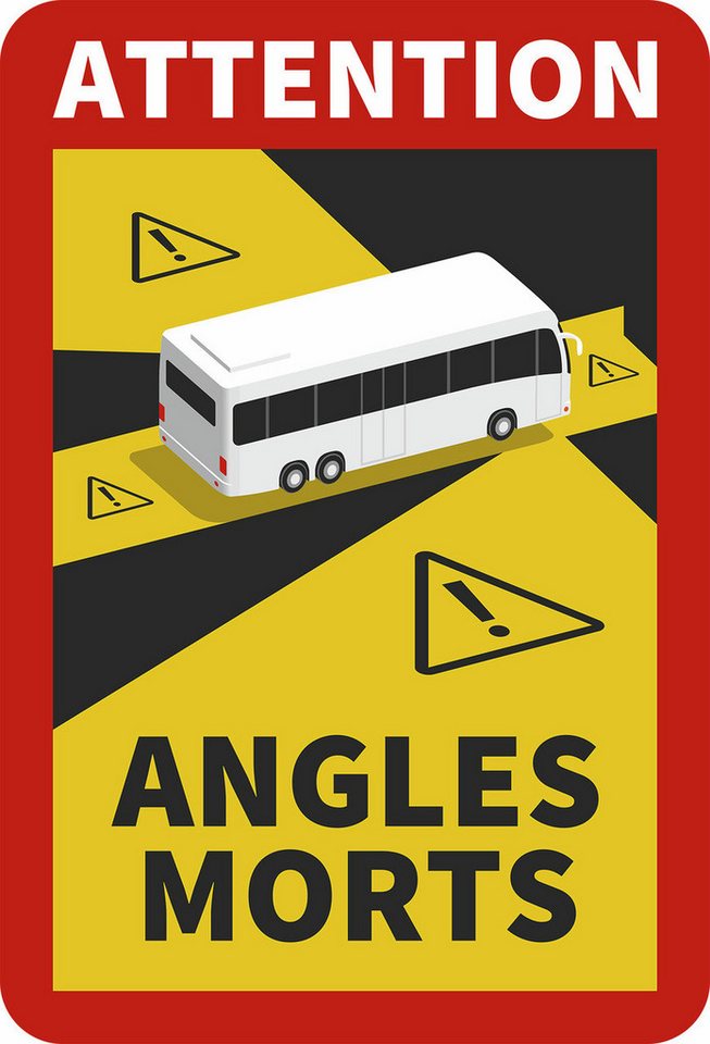 Thumbnail - SafetyMarking Magnetfolie Angles Morts - Magnetfolie für Fahrzeuge über 3,5 t, 17x25 cm (BxH), (3St), Qualität made in G...