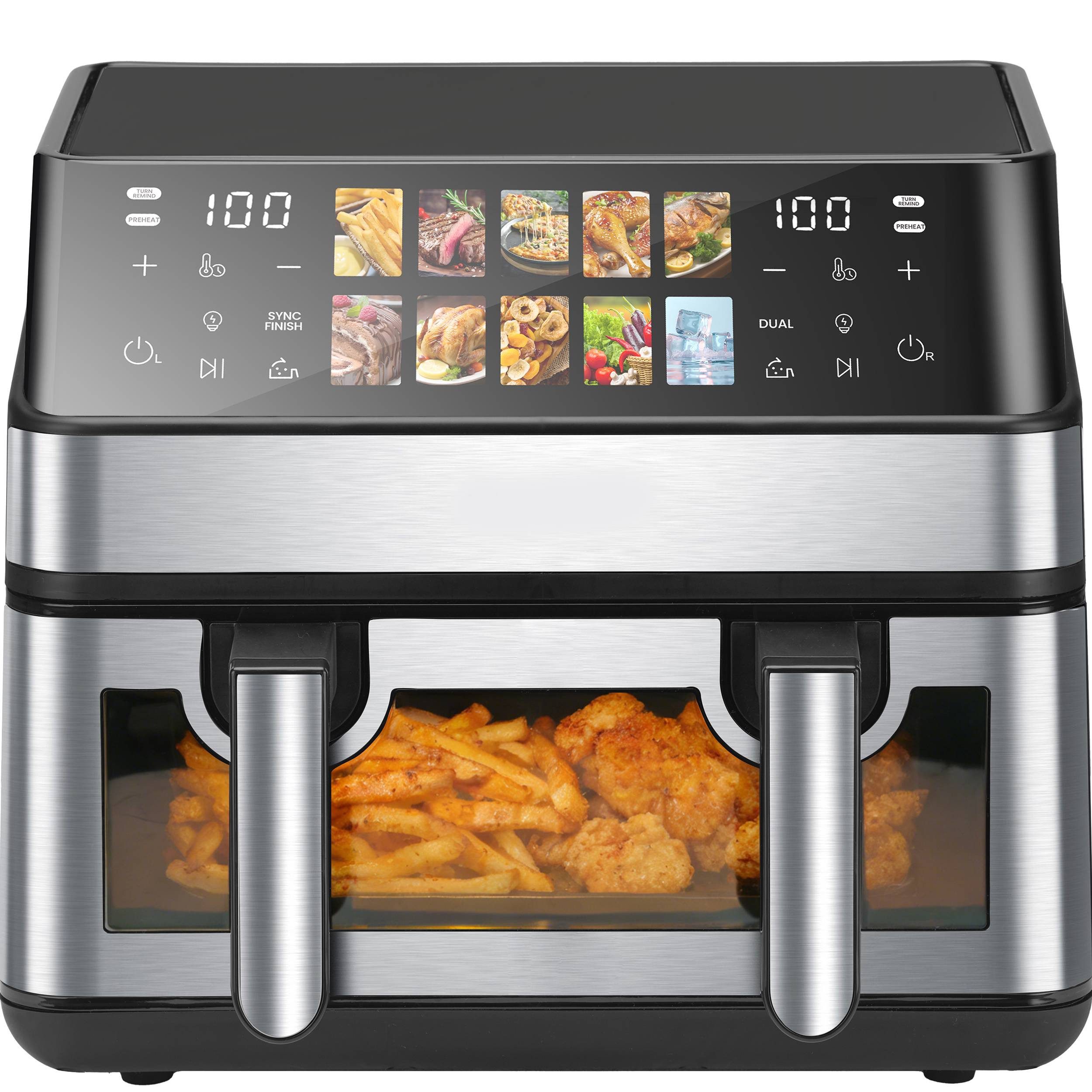 PHILODECO Heißluftfritteuse Heißluftfritteuse-DH-903A-SW-9, 2000 W, Energiesparend, Einfache Reinigung, Kompakte Bauweise