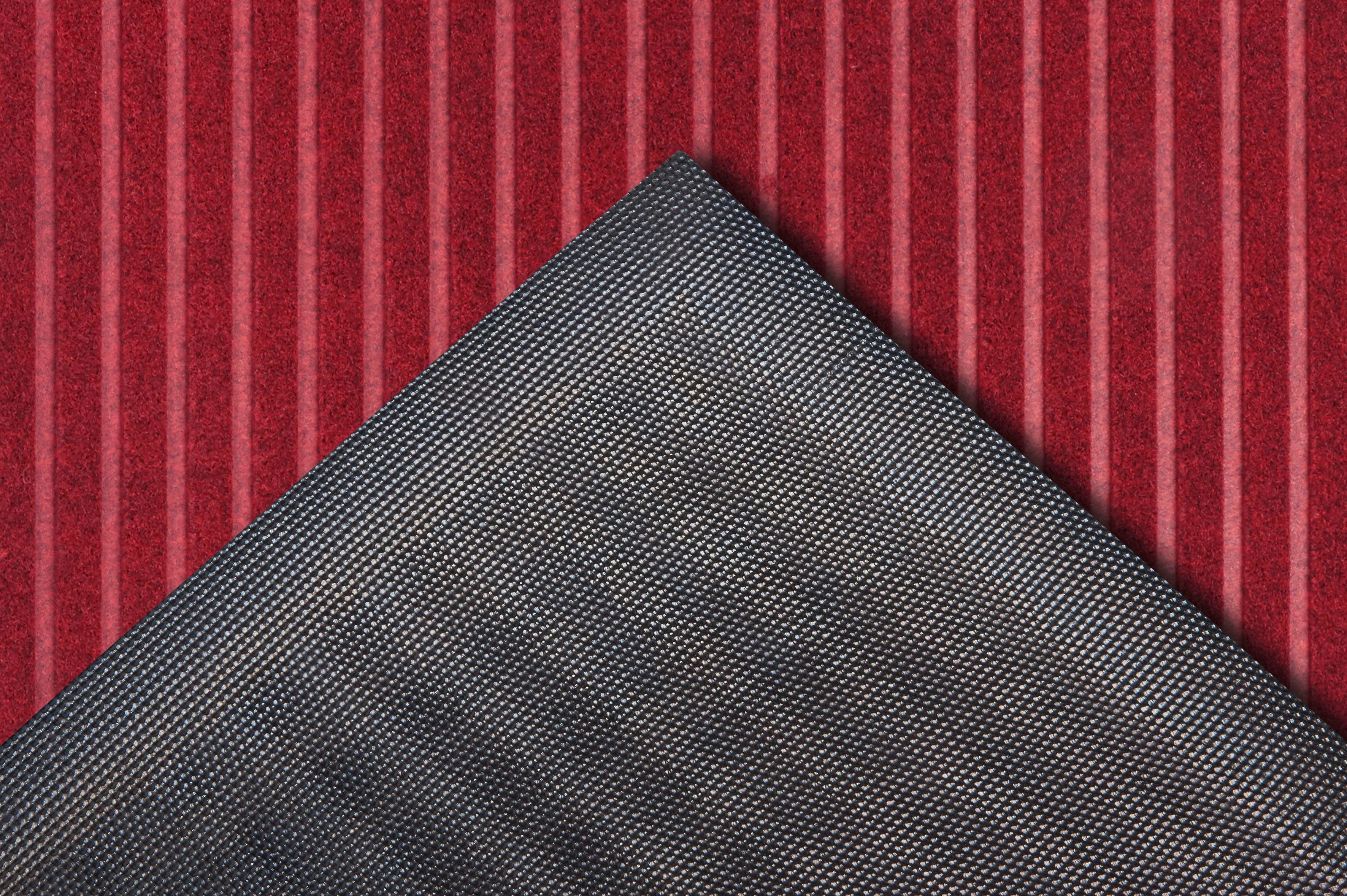 Fußmatte High Low Striped 5 rechteckig, wetterfest, rutschfest, Flur Rot Außen, Höhe: Innen, Schmutzfangmatte, mm, Home, HANSE Mat, waschbar
