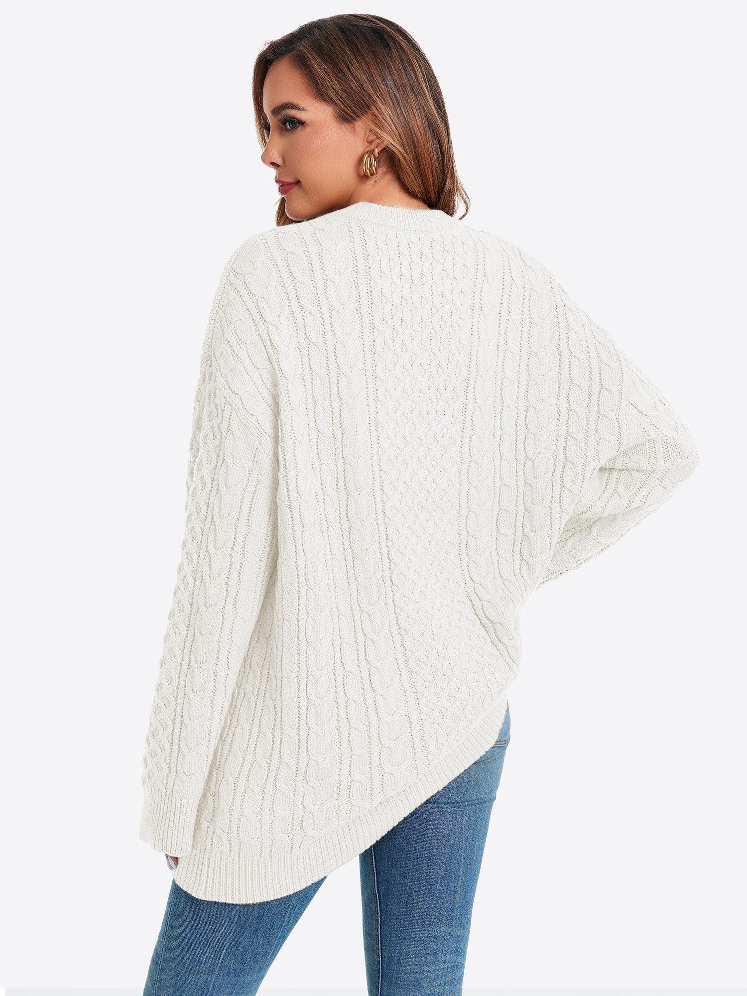 Imily Bela Sweater Damen Oversize-pullover mit aus Rippstrick (Packung, 1-t günstig online kaufen