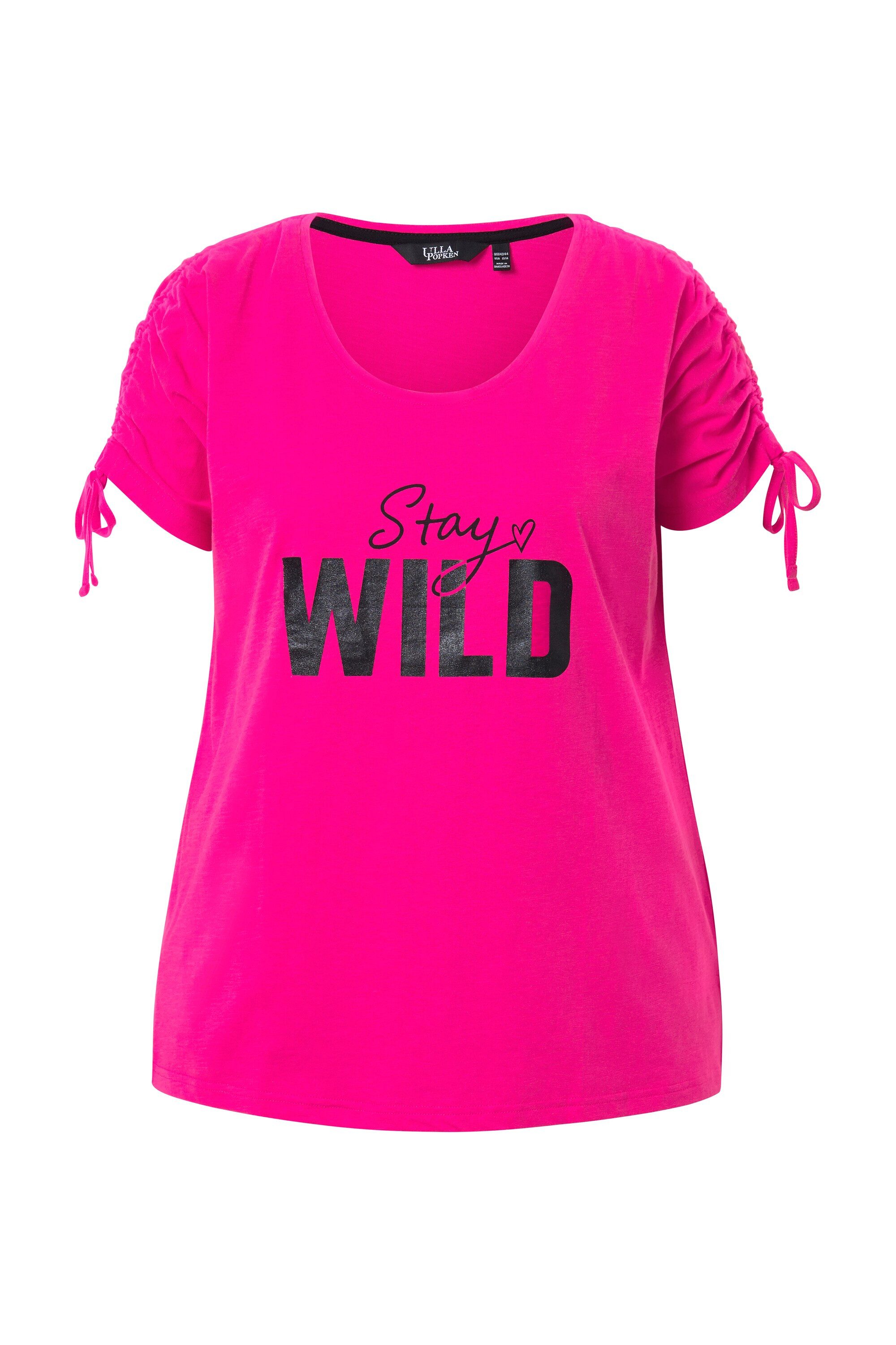 Ulla Popken T-Shirt T-Shirt Schriftzug Oversized günstig online kaufen