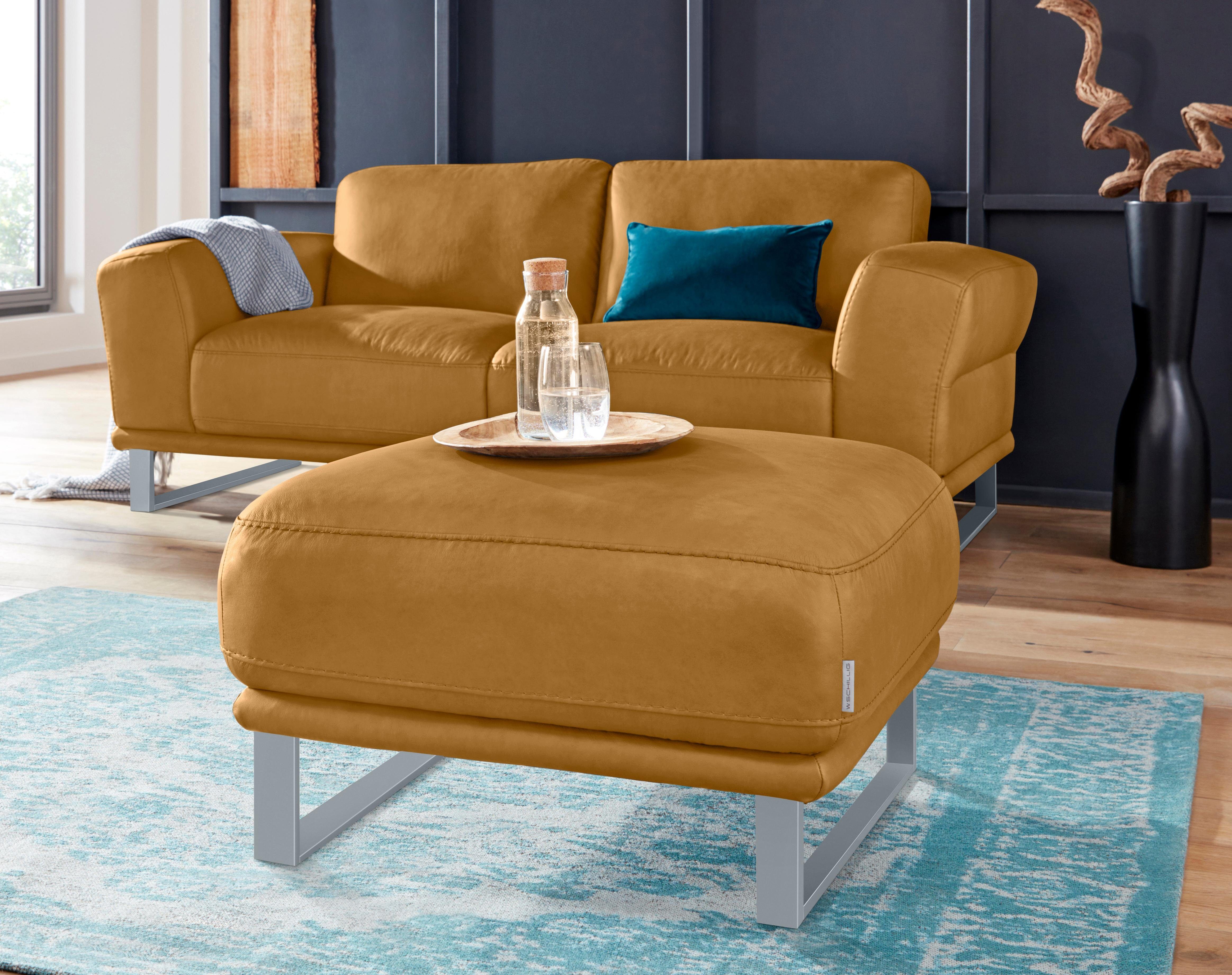 W.SCHILLIG Hocker »montanaa«, mit Metallkufen in Silber matt, Breite 71 cm online kaufen | OTTO W.SCHILLIG Hocker »montanaa«, mit Metallkufen in Silber matt, Breite 71 cm online kaufen | OTTO