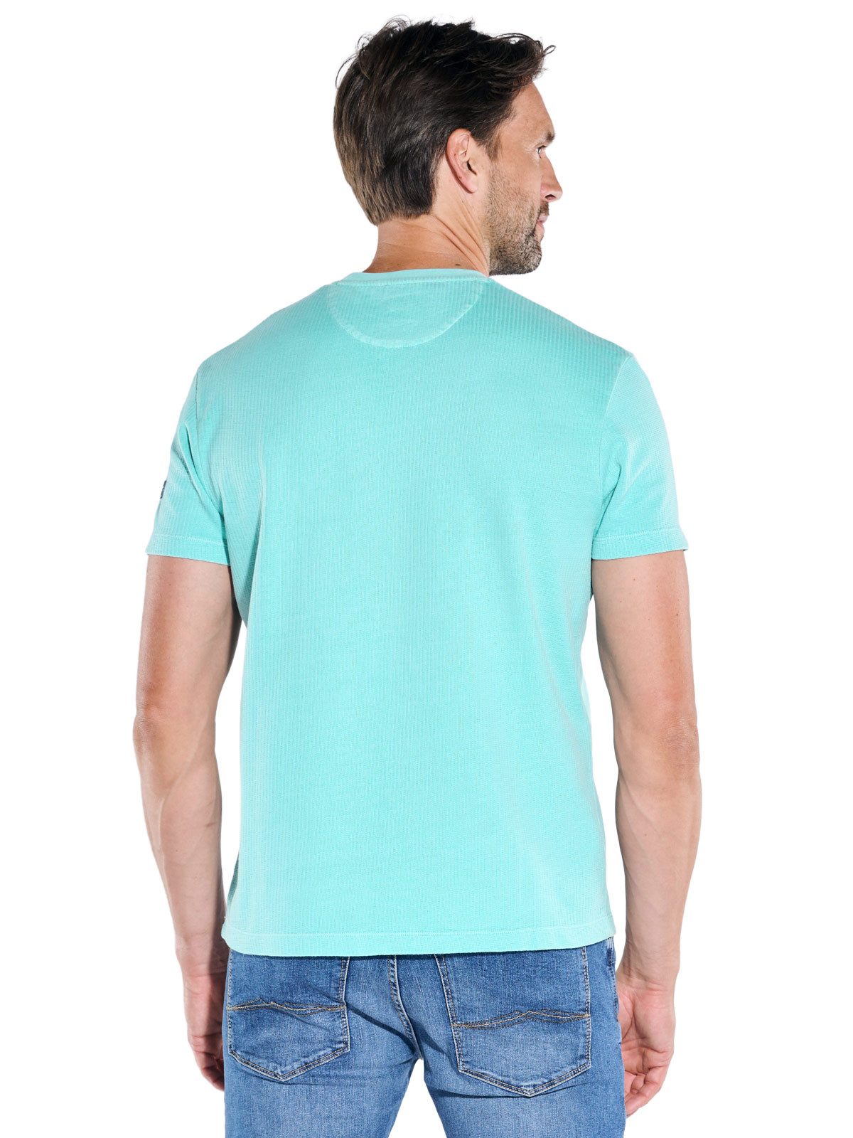 Engbers T-Shirt Herren T-Shirt strukturiert, Tuerkis