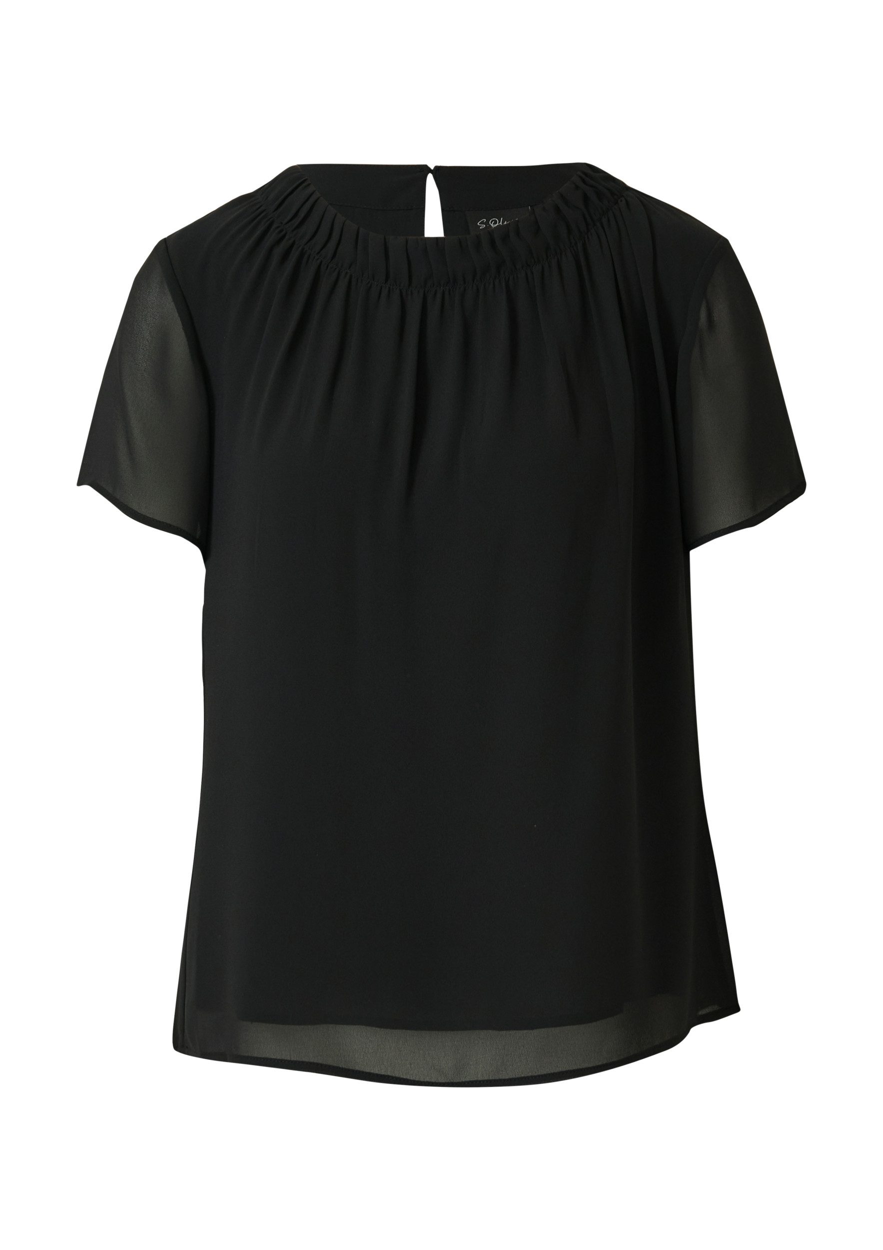 s.Oliver BLACK LABEL Kurzarmbluse Bluse - Kurzarmbluse - Blusenshirt günstig online kaufen