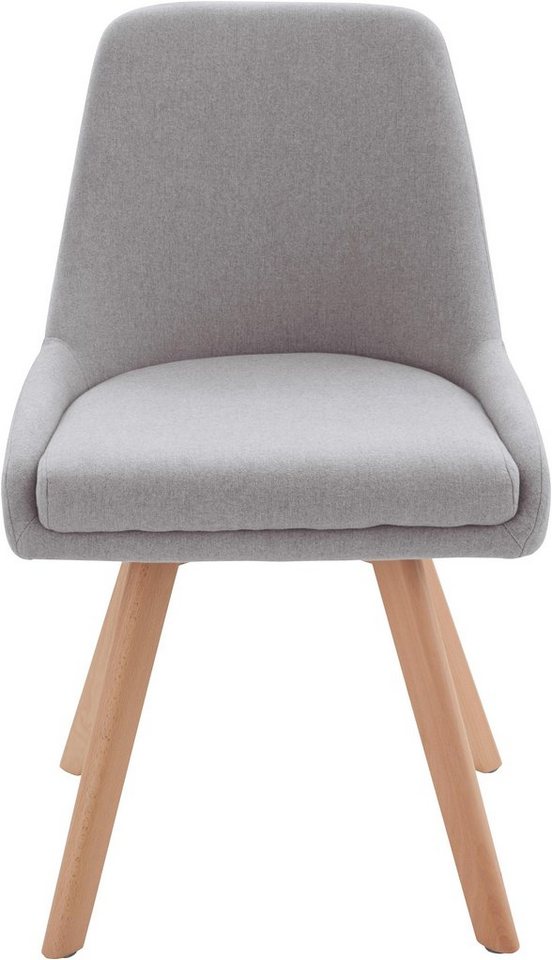 INOSIGN Stuhl »Dilla« (Set, 2 Stück), im 1er und 2er Set erhältlich, aus pflegeleichtem Webstoff Bezug und massiven Eichenholzbeinen, Sitzhöhe 48 cm-kaufen