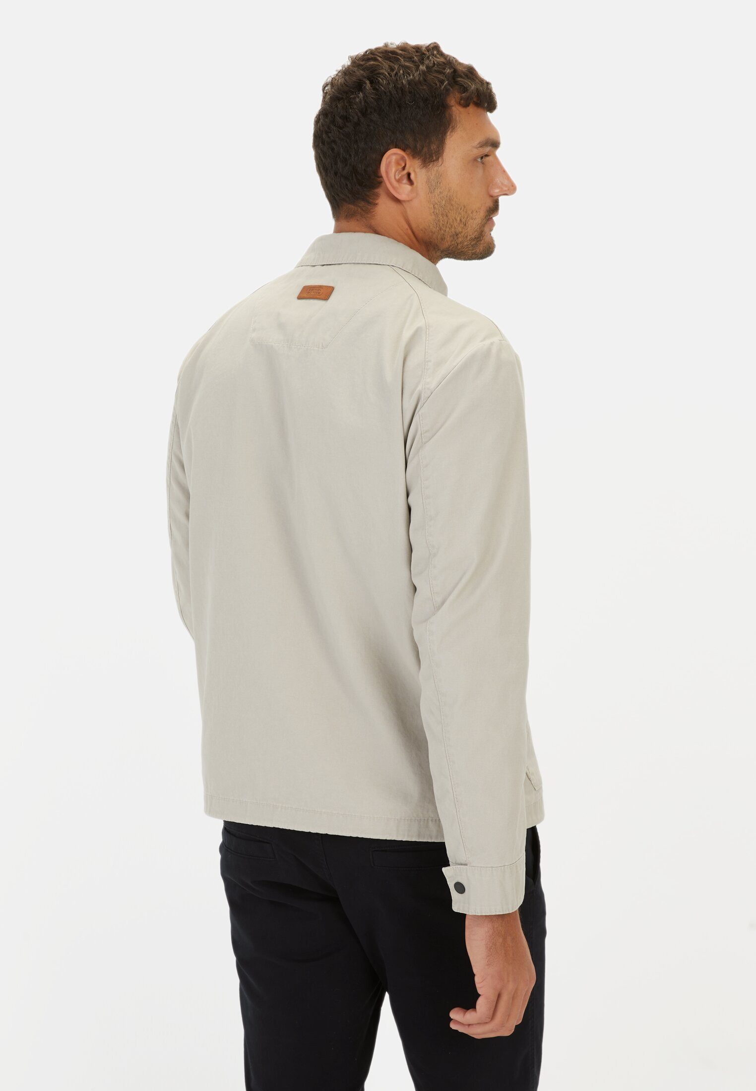 camel active Blouson mit Mehrtaschen-Design Langarm Doppelkragen Markenlogo günstig online kaufen