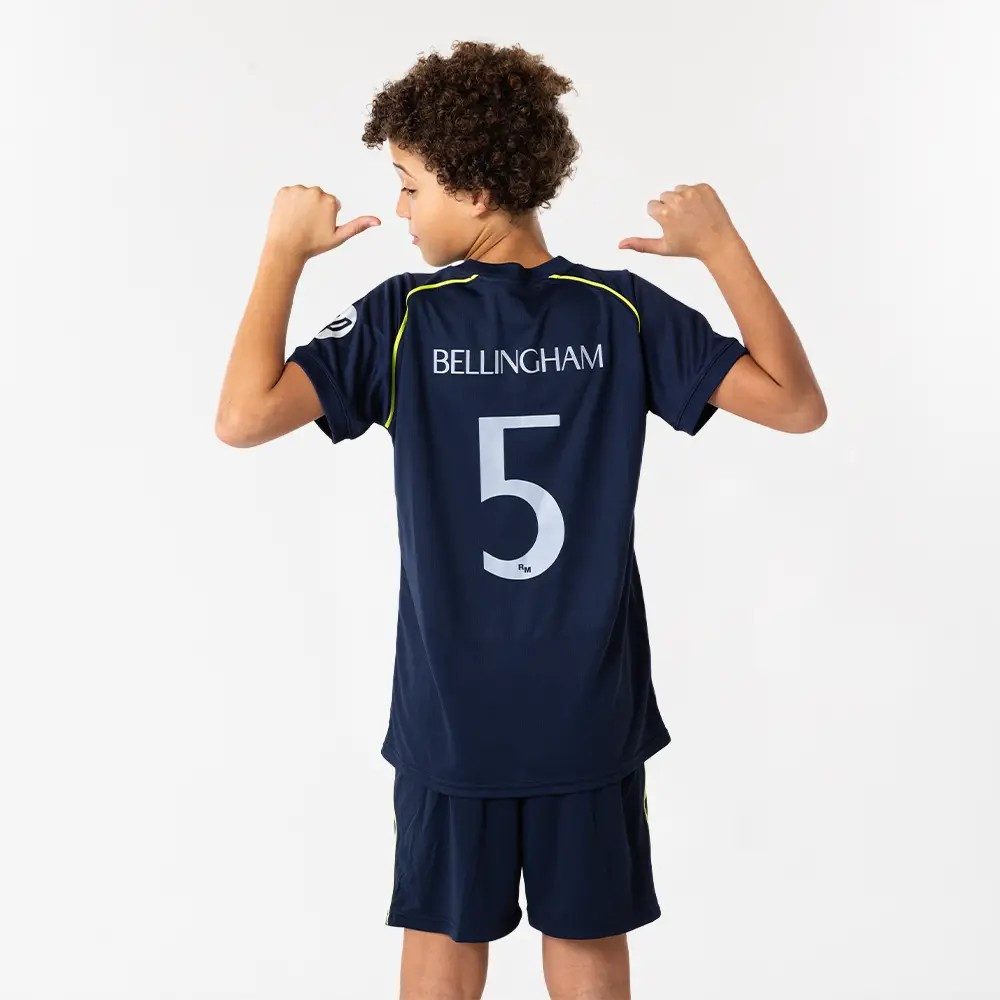 Real Madrid Fußballtrikot Jude Bellingham Real Madrid Auswärtstrikot 25/26 Kinder