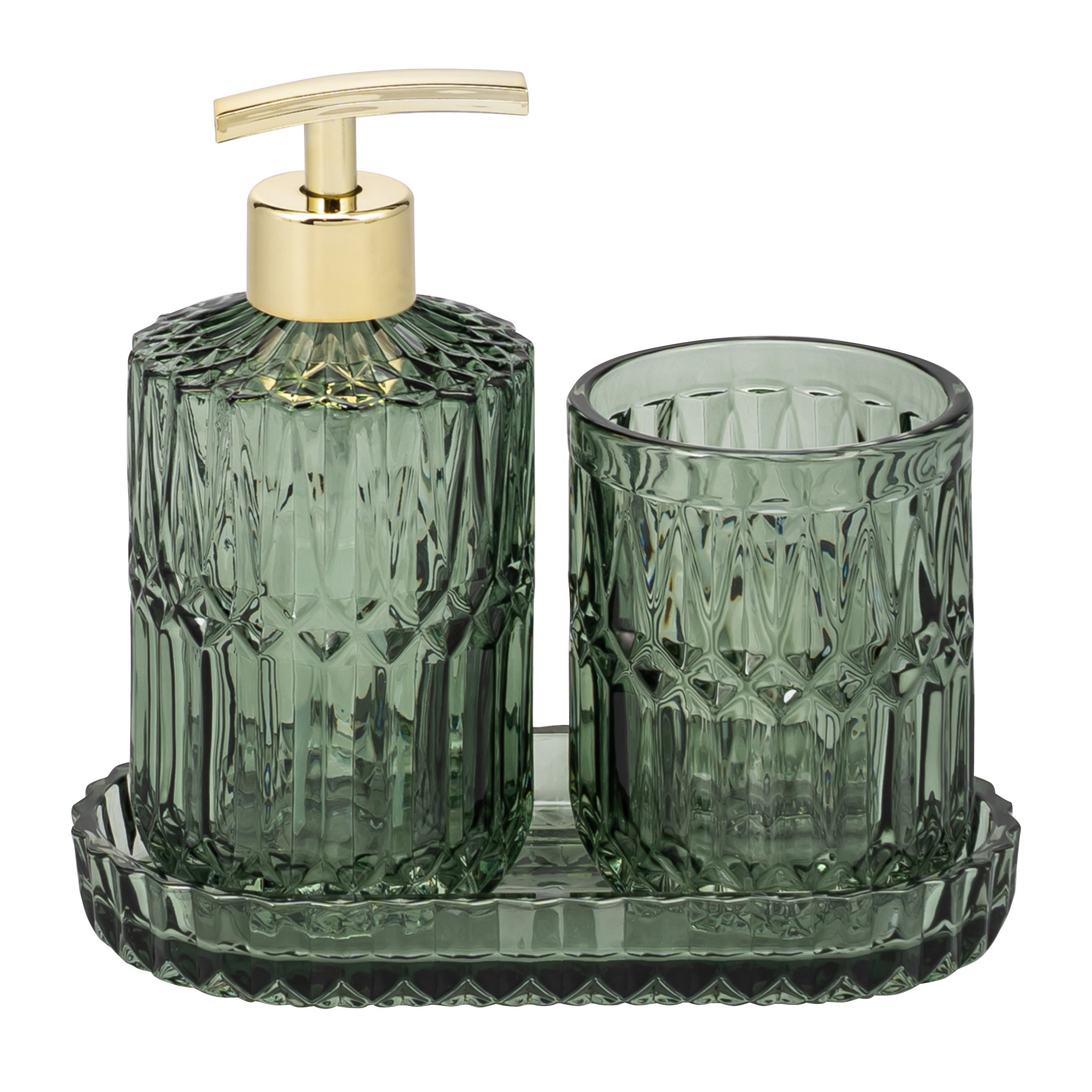 eluno Badaccessoire-Set BURANO 3tlg. Glas, 3 tlg.