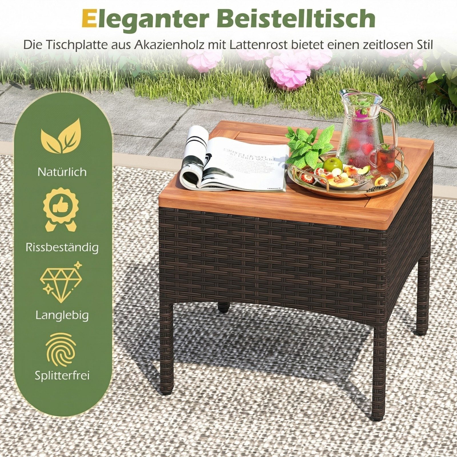 KOMFOTTEU Sitzgruppe Gartensessel, (Set, 3-tlg), Terrassenmöbel mit Kissen