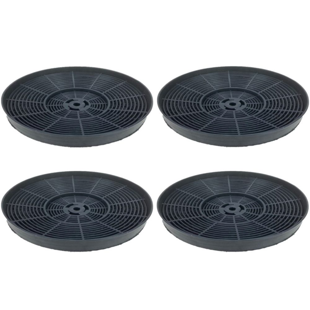 Trade-Shop Aktivkohlefilter 4x passend für Bomann DU661G DU670IX DU671G, Frilec DRESDEN886-ZKH, Zubehör für Dunstabzugshauben, Durchmesser: ca. 17,5 cm / Höhe: ca. 2 cm / für eine gesunde Raumluft