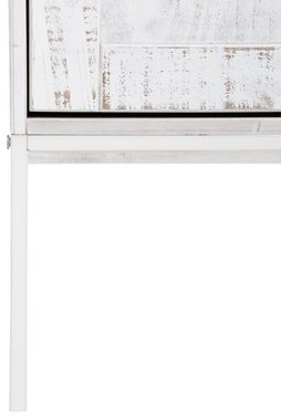 loft24 Sideboard Floro, Anrichte aus Kiefer Massivholz im Landhausstil, Glastüren, Breite 165 cm