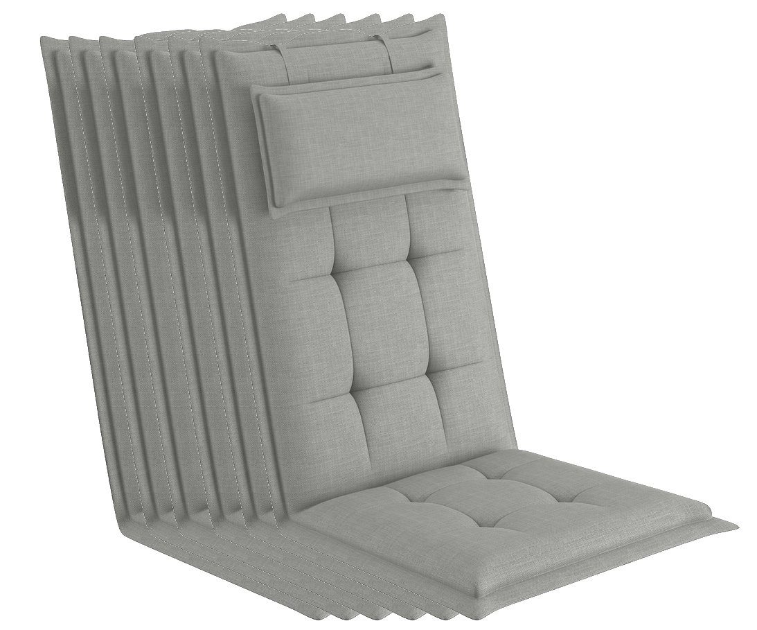 sunnypillow Hochlehnerauflage Gartenstuhlauflagen mit abnehmbarem Kopfpolst günstig online kaufen