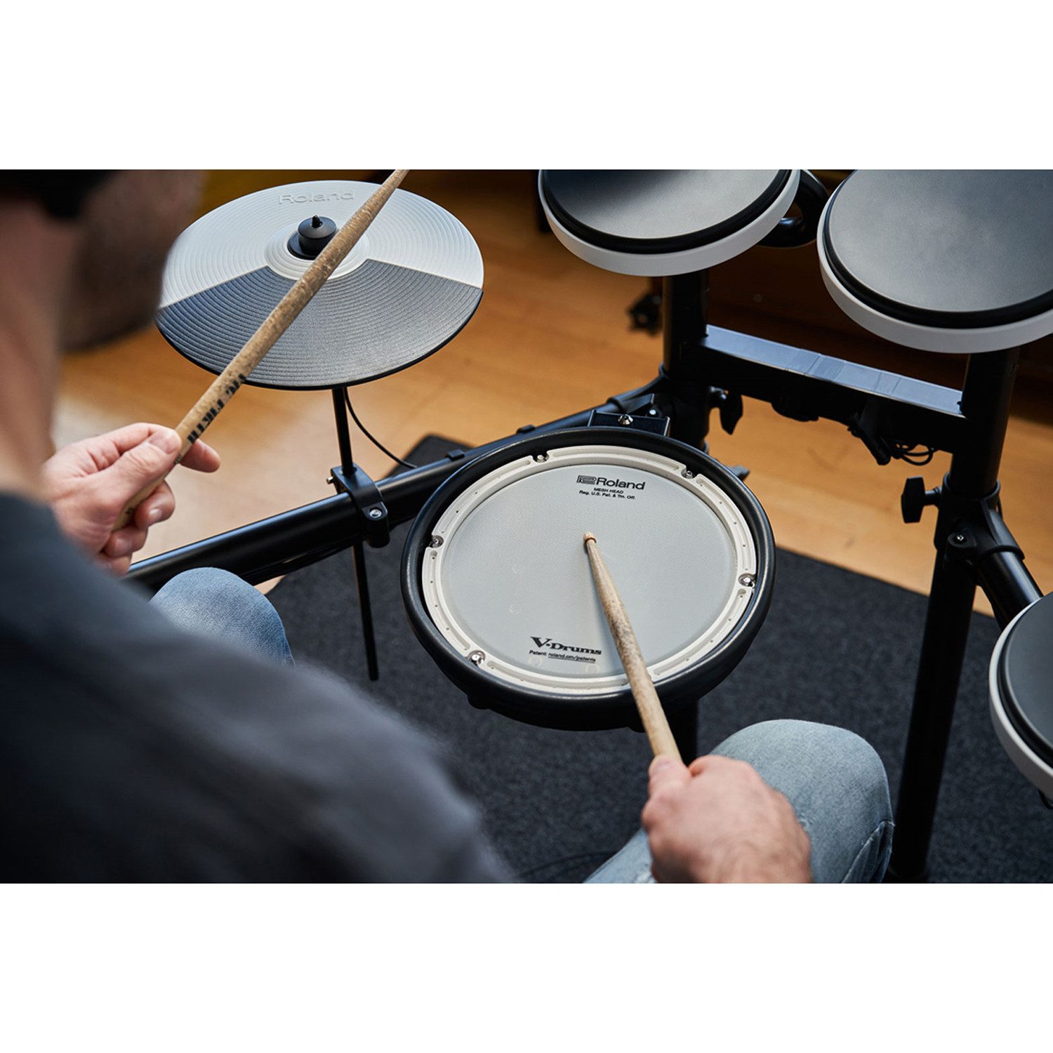 Roland Audio E-Drum Roland E-Drum TD-02KV Schlagzeug mit Monitor-Box und Kabel,E-Drum, Digital