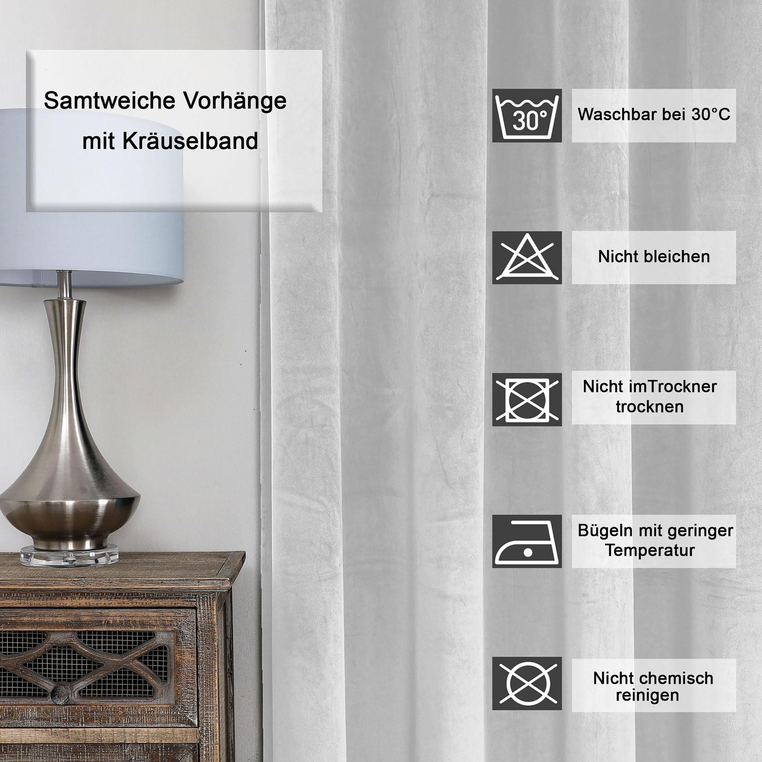 Haus und Deko Gardine Verdunkelungsvorhang Samt günstig online kaufen