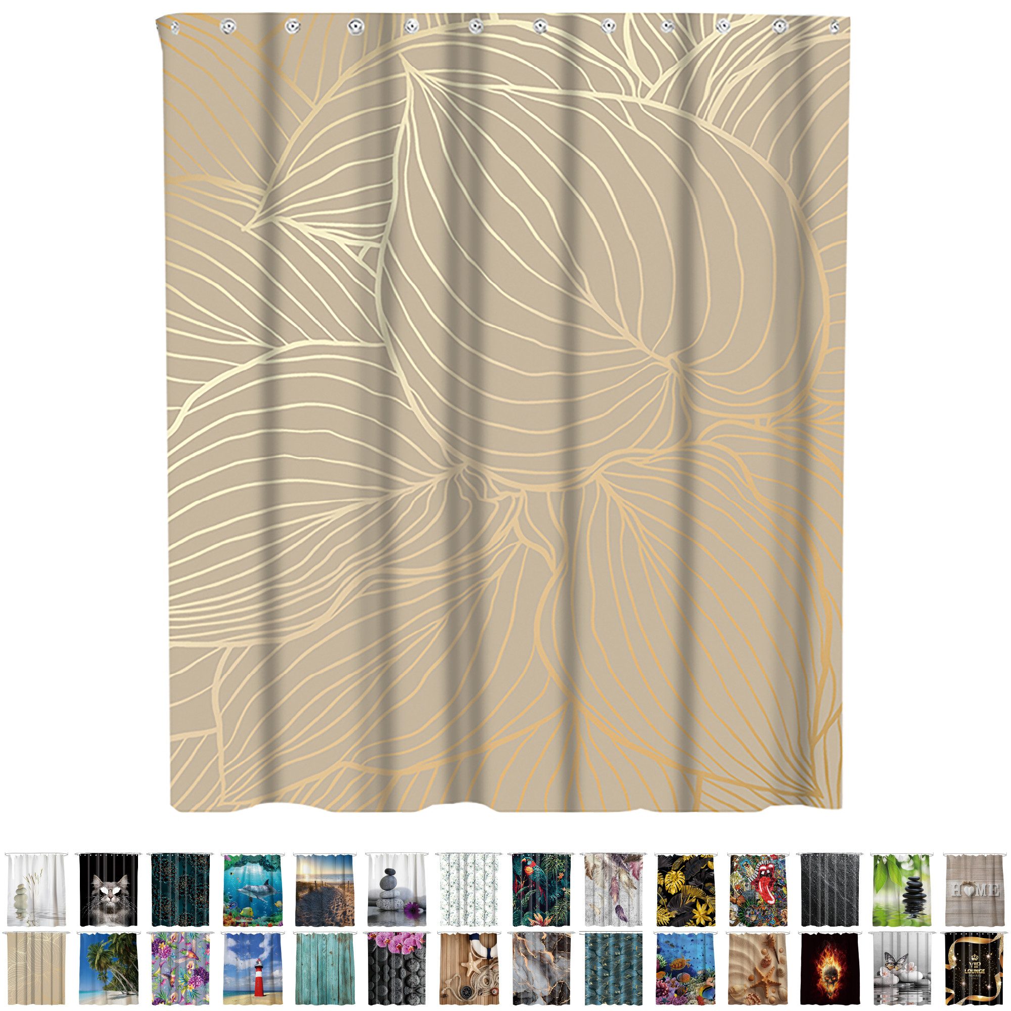 Sanilo Duschvorhang 180 x 200 cm, viele schöne Duschvorhänge zur Auswahl Breite 180 cm, 100% wasserdicht, Anti-Schimmel-Effekt, hochwertige Qualität