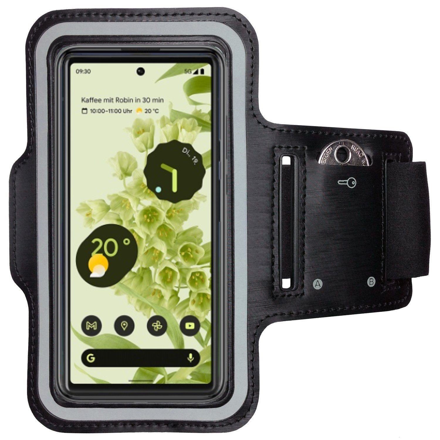CoverKingz Handyhülle Sportarmband für Google Pixel 6 Handy Fitness Hülle Armband Tasche, Sport Schutzhülle Schlüsselfach Handyhülle Jogging Schutztasche Etui