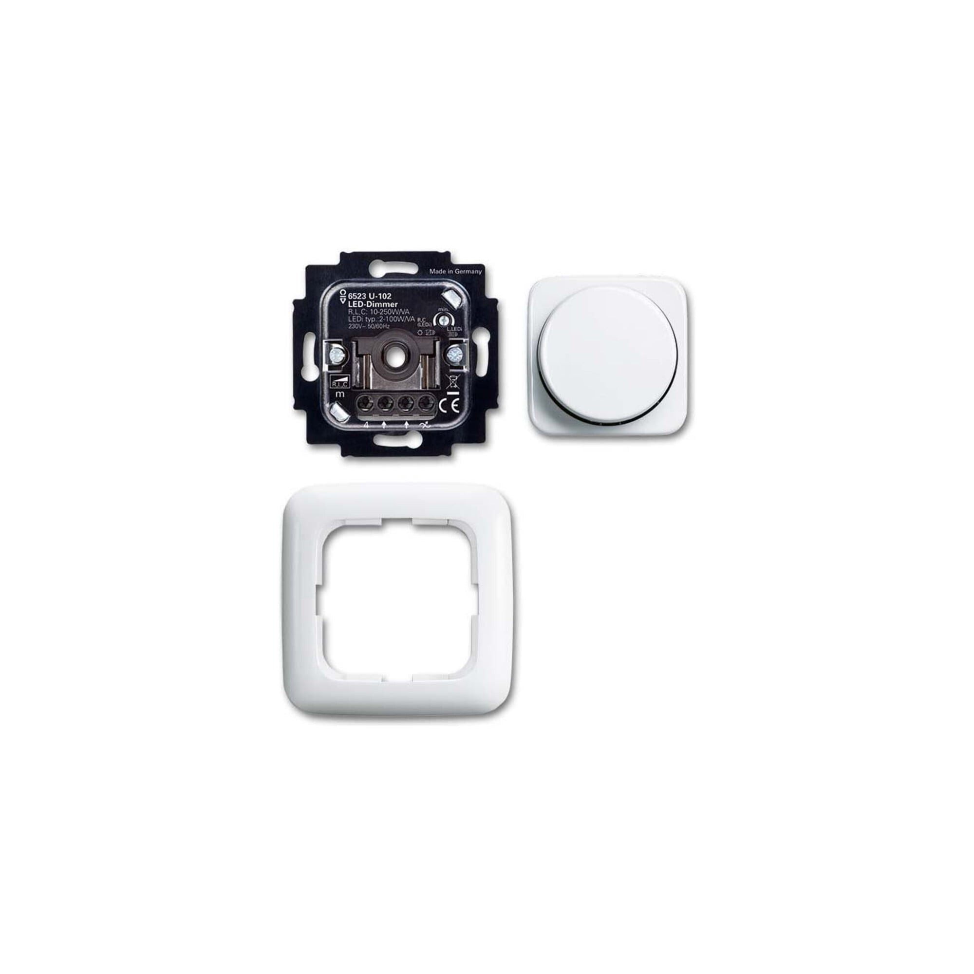 Busch-Jaeger Abdeckrahmen Busch-Jaeger Drehdimmer UP alpinweiß 6523 UJ-214-102