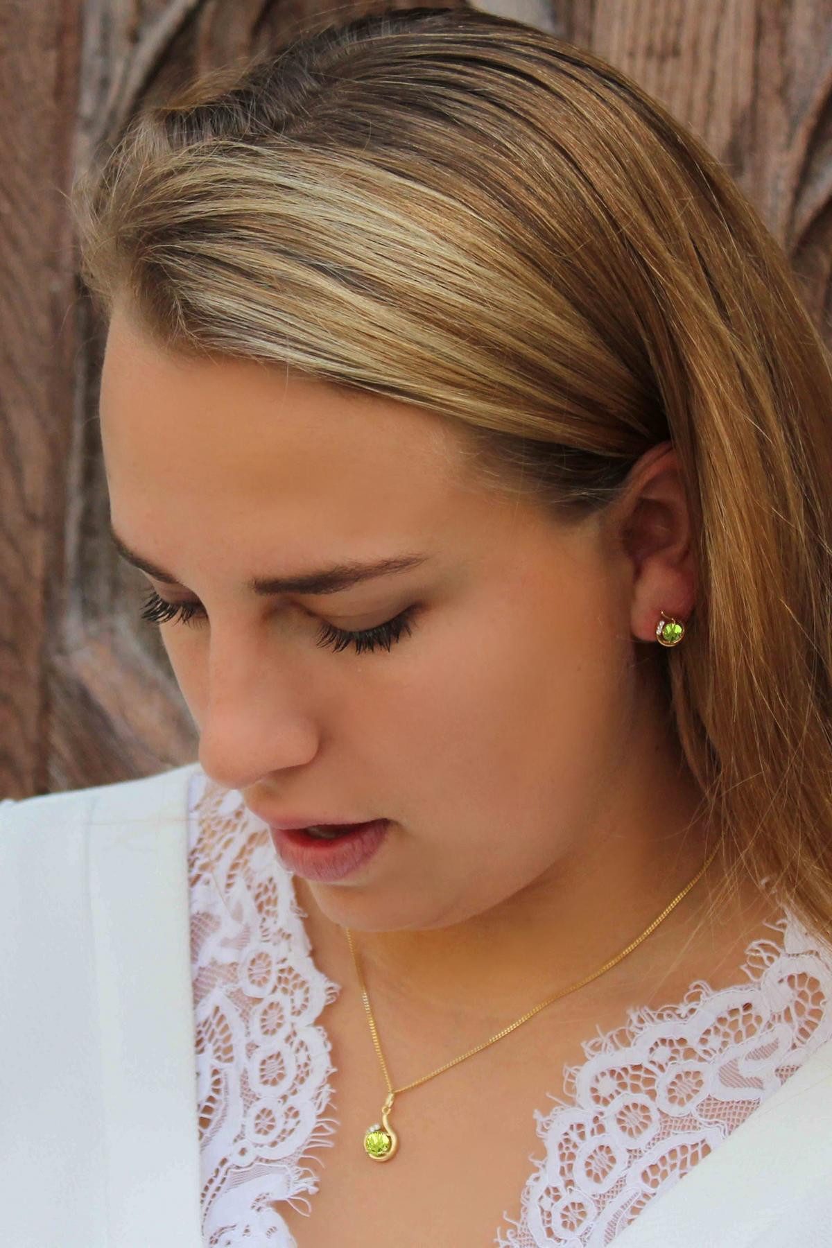 My Gold Kettenanhänger Damen Peridot Anhänger günstig online kaufen