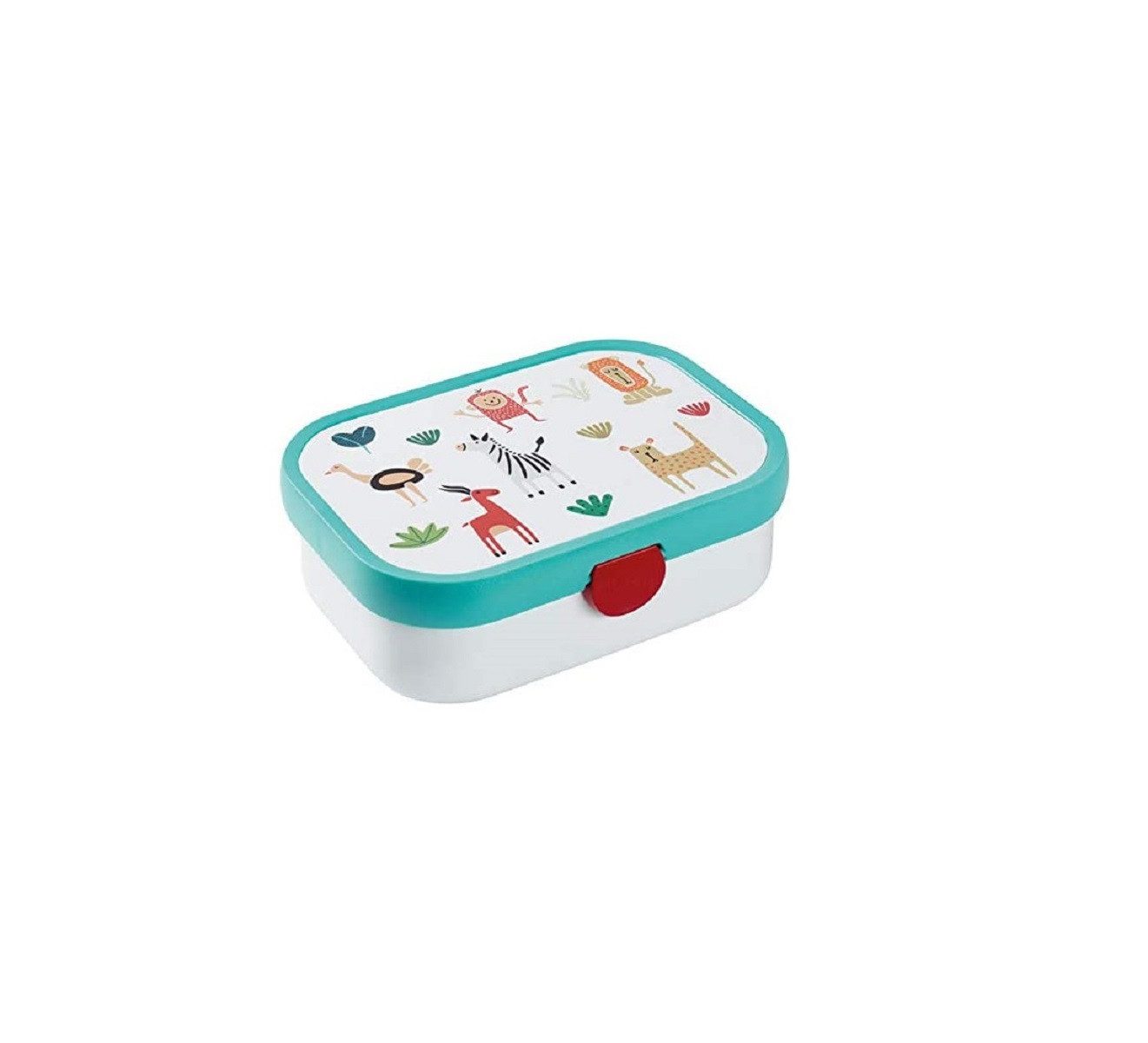 Mepal Lunchbox Brotdose Kinder Bento Box mit Fächern & Gabel, 750 ml, Kunststoff, Polypropylen, BPA-frei, spülmaschinenfest, Clip-Verschluss, Animal Friends Design