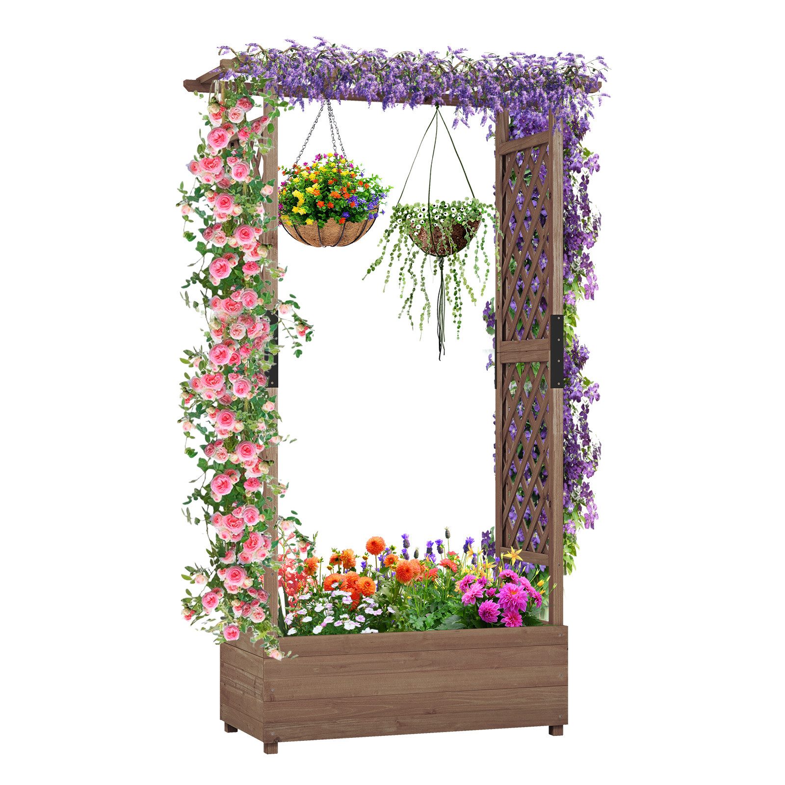 COSTWAY Hochbeet (1 St), Blumenkasten, mit günstig online kaufen