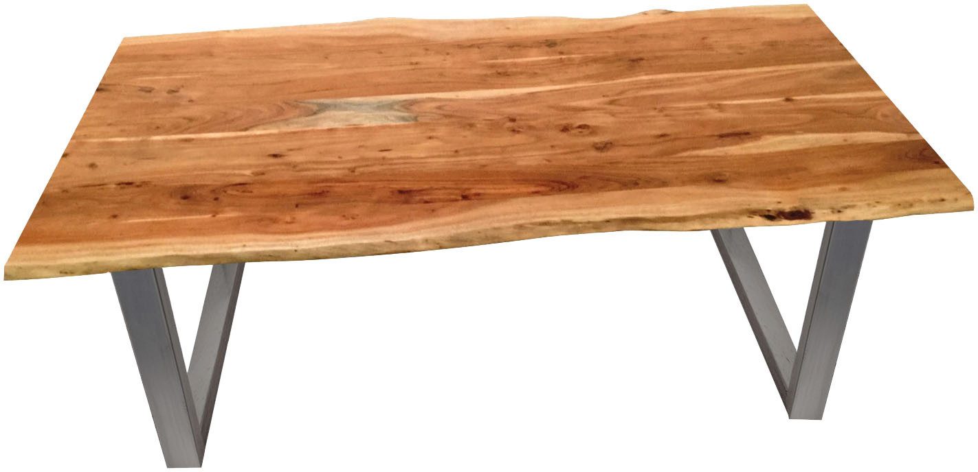 SIT Esstisch Tops&Tables, mit Tischplatte aus Wildeiche, mit Baumkante wie gewachsen, Vintage