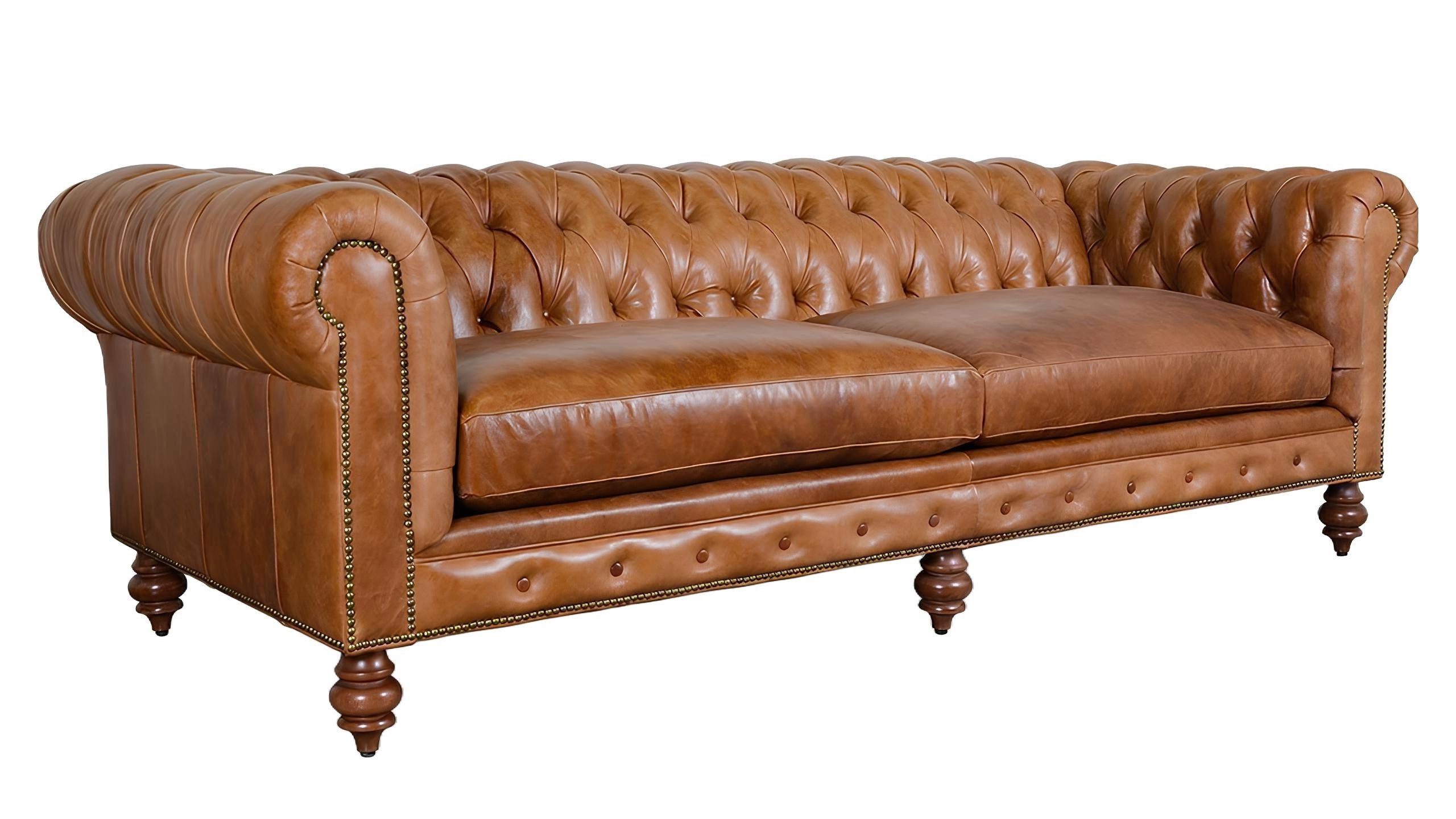 Xlmoebel Chesterfield-Sofa Klassisches 3-Sitzer-Sofa Chesterfield Polstermöbel aus Leder, Hergestellt in Europa