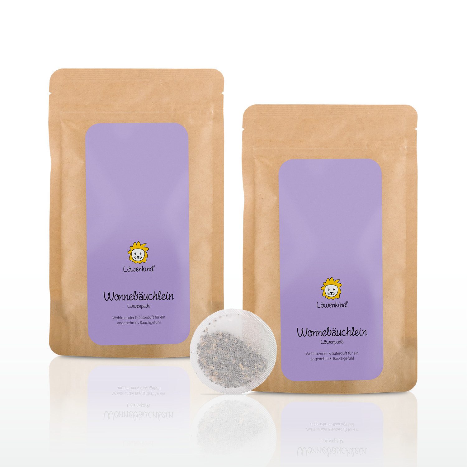 Löwenkind Körperpflegemittel Wonnebäuchlein-Kräuterpads Nachfüllpackungen, 2-tlg., 2x10 Pads = Ø 100 Tage nutzbar