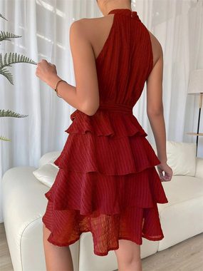 AFAZ New Trading UG Sommerkleid Kurzes einfarbiges Frühlings- und Sommerkleid