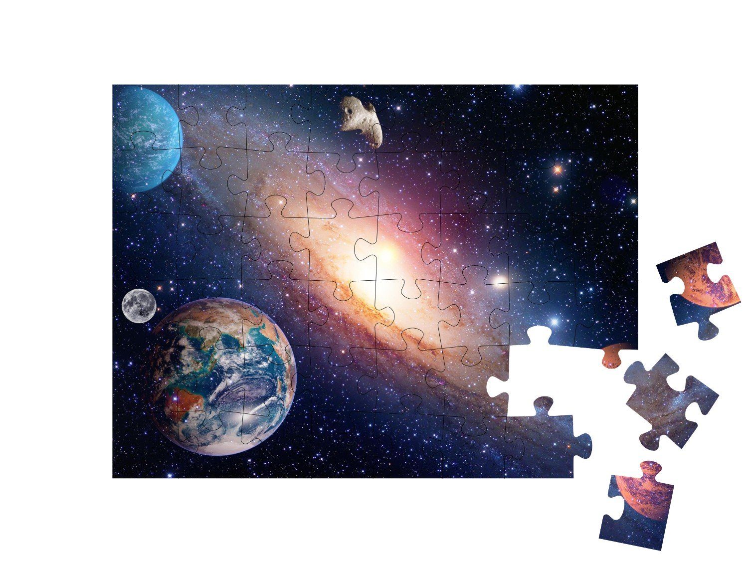 Puzzle Puzzleteile, und 48 Sonnensystem, puzzleYOU-Kollektionen Mond, Erde, Astronomie puzzleYOU Weltraum