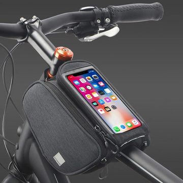 Sahoo Fahrradtasche Fahrradrahmen Fahrradtasche mit Reißverschluss Wasserdicht 1.5L