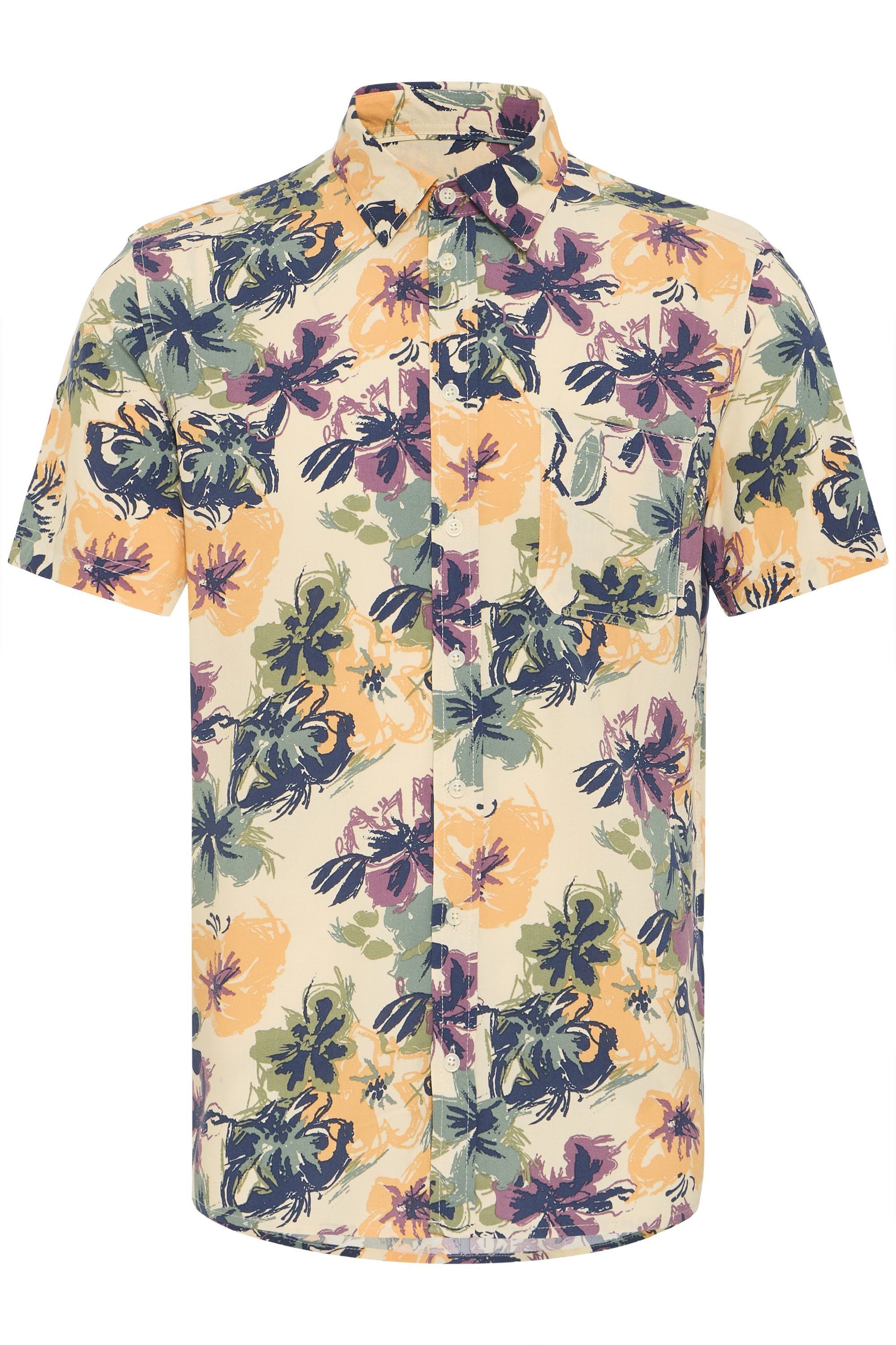 Blend Kurzarmshirt BHATLE Lässiges gemustertes Kurzarmhemd günstig online kaufen