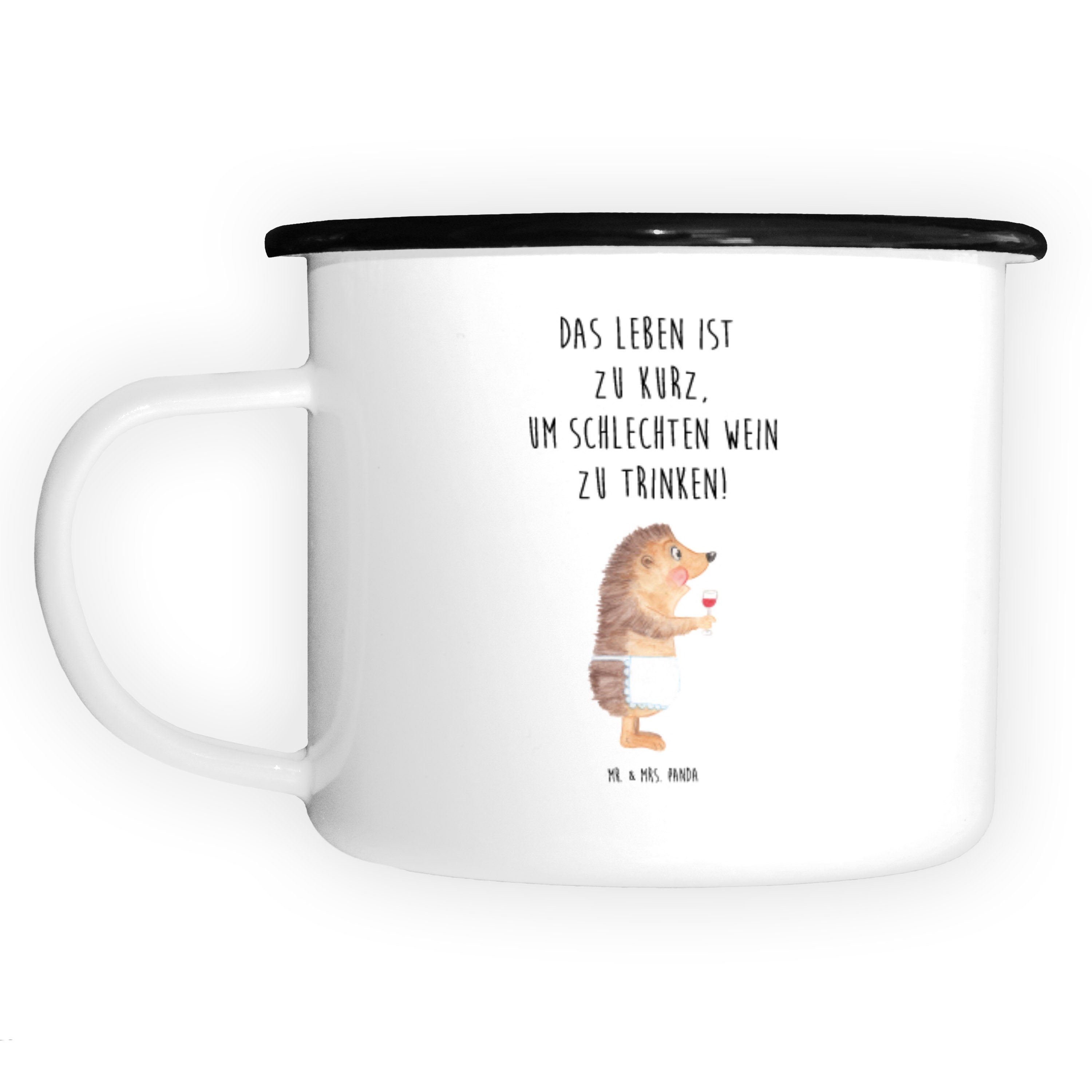 Mr. & Mrs. Panda Dekobecher »Igel mit Wein Weiß Geschenk, Geschenk