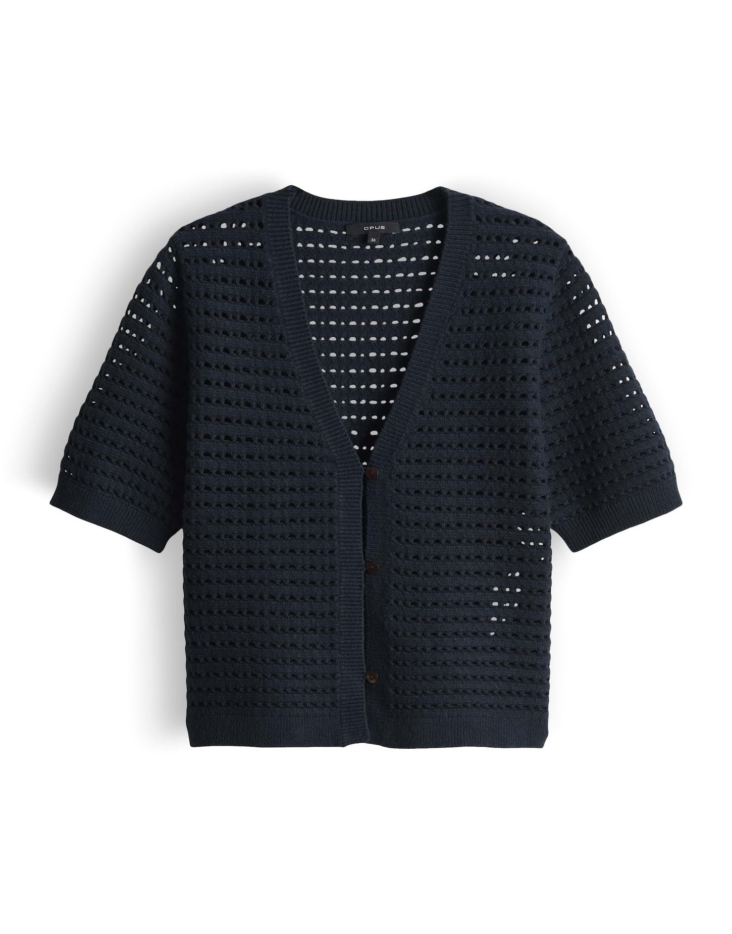 OPUS Strickjacke Dostal aus Strick mit Lochstrukur Perlmuttknöpfe, leichte günstig online kaufen