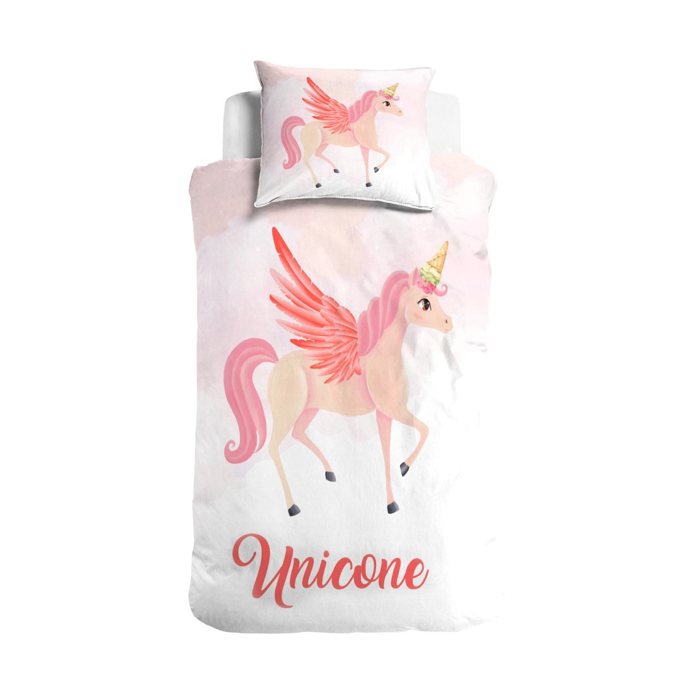 Bettwäsche Renforcé Bettwäsche 135x200 cm Unicone Pink