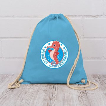 Shirtracer Turnbeutel Seepferdchen Schwimmer, Kinder Sport Kleidung