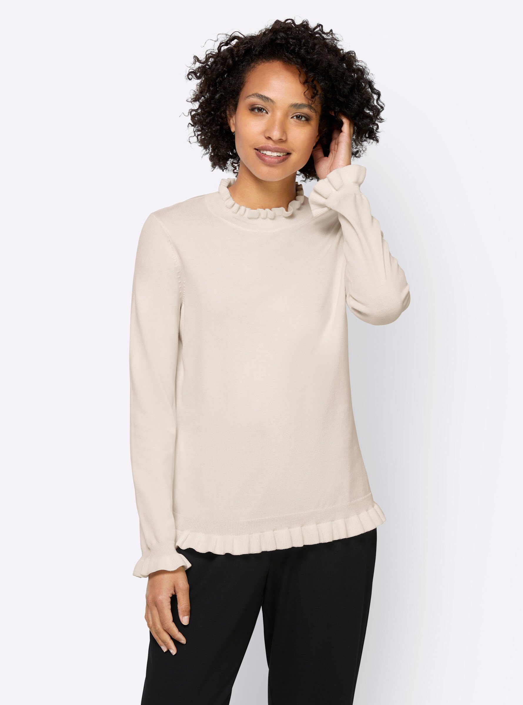 heine Strickpullover ecru | Strickpullover