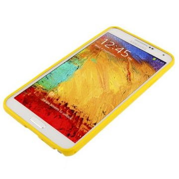 König Design Handyhülle Samsung Galaxy Note 3, Samsung Galaxy Note 3 Handyhülle Backcover Gelb