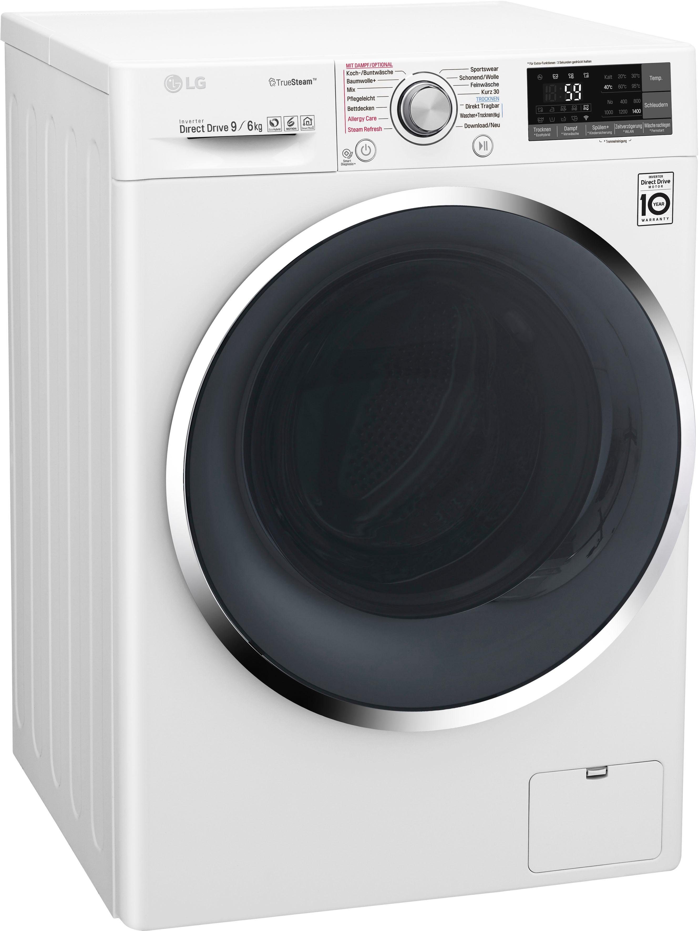 LG Waschtrockner 9 F14WD96TH2, 9 kg/6 kg, 1400 U/Min