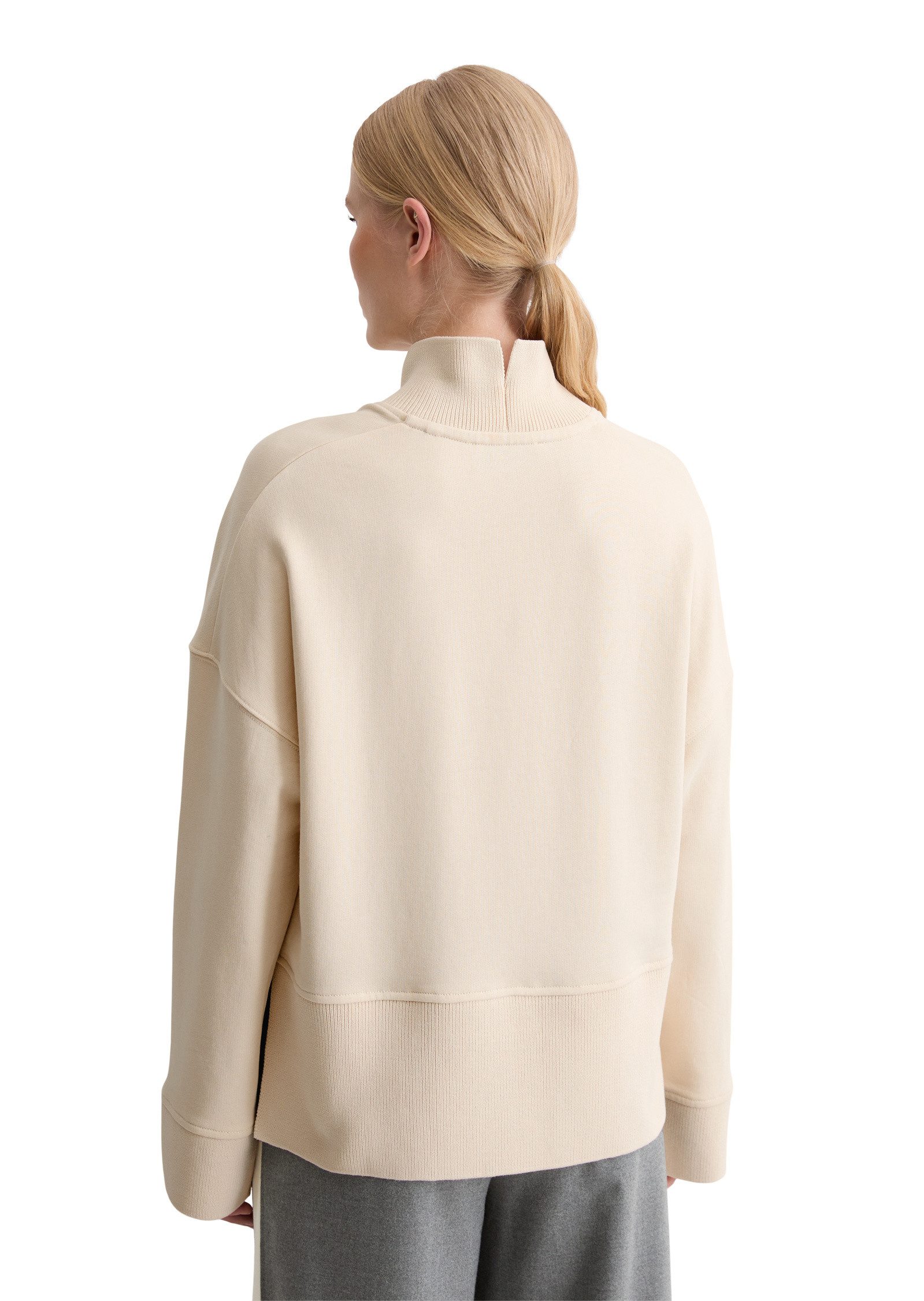 Marc O'Polo Sweatshirt mit breitem Rippstrick-Bund