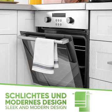 Loco Bird Geschirrtuch 10er Set Geschirrtücher aus Baumwolle - 45x75cm grau weiß gestreift - Hochwertiges Handtuch für die Küche - Premium Küchenhandtücher - Geschirrhandtücher zum Abtrocknen, (10-tlg)