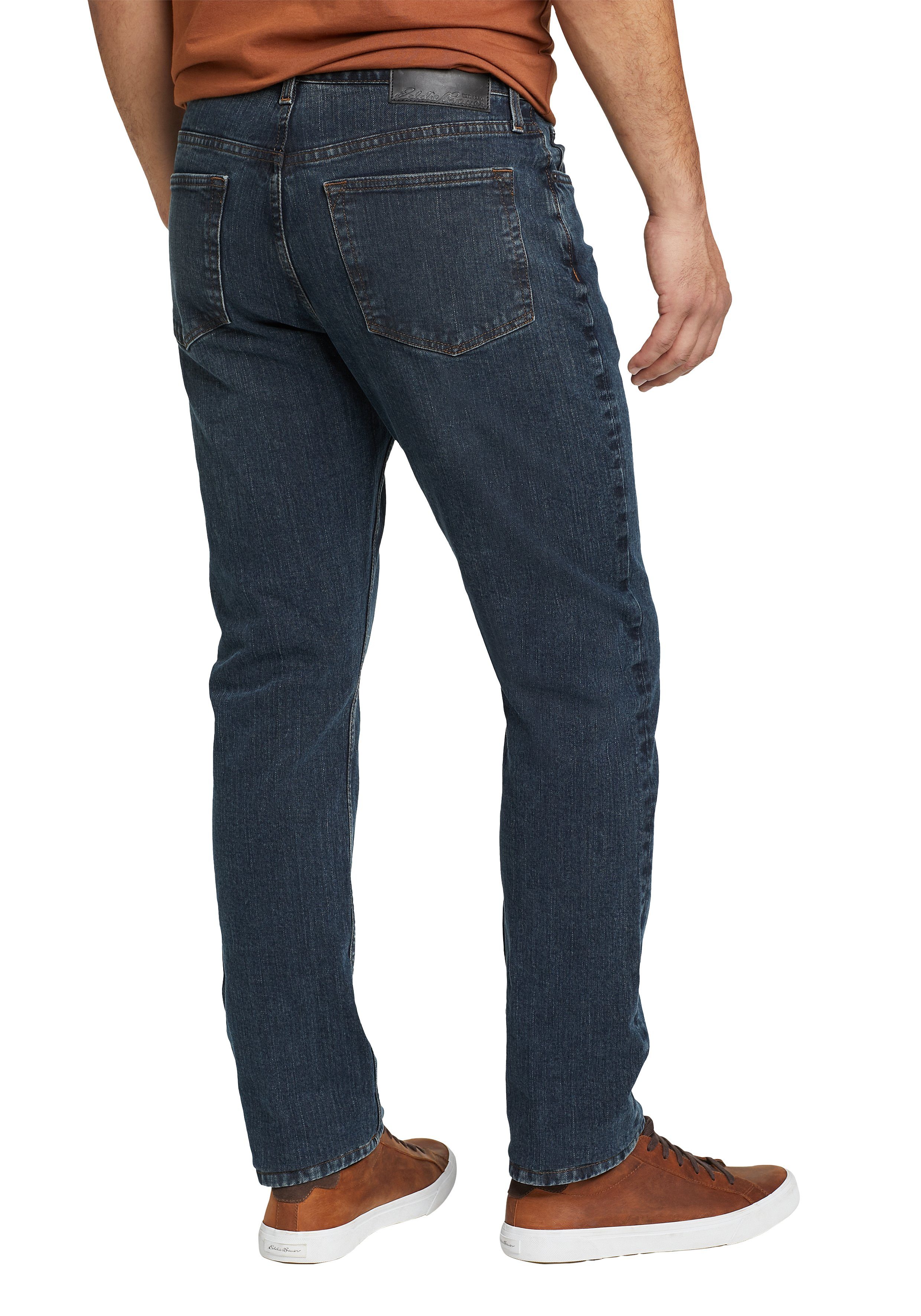 Eddie Bauer - Jeans Straight fit Schieferblau H2Low 5-Pocket-Jeans Flex