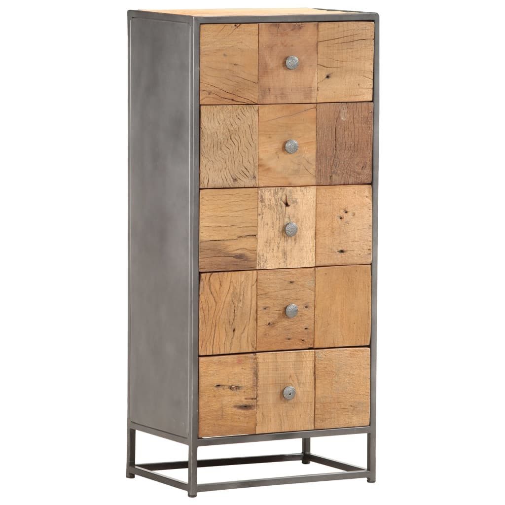vidaXL Kommode Highboard mit Schubladen 45x30x100 cm Altholz Massiv