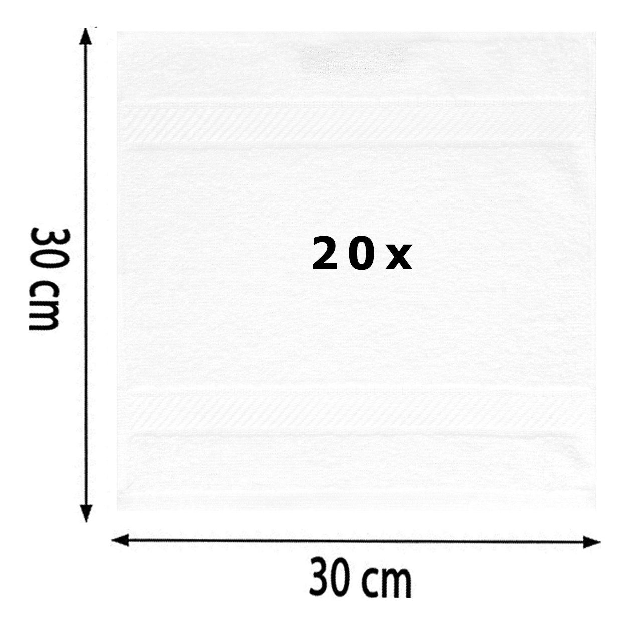 Betz Seiftuch 20 Stück Seiftücher Palermo Größe 30x30 cm Farbe weiß