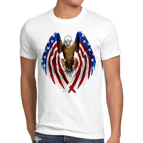 style3 Print-Shirt Herren T-Shirt US flagge unites states of america stars and stripes usa adler 4. juli