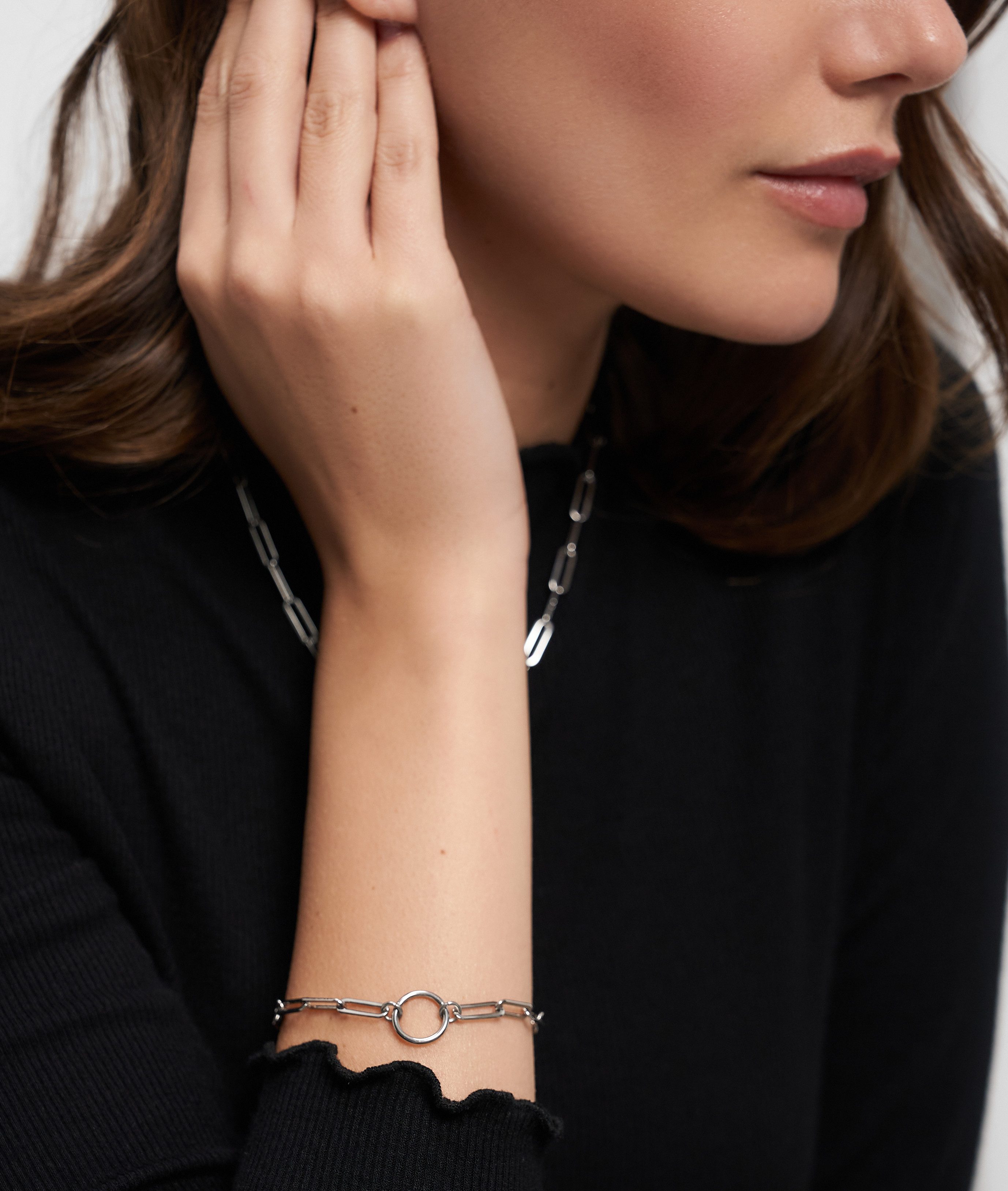 Tamaris Charm-Armband Schmuck Geschenk Edelstahl Charm Armkette The Link Chain