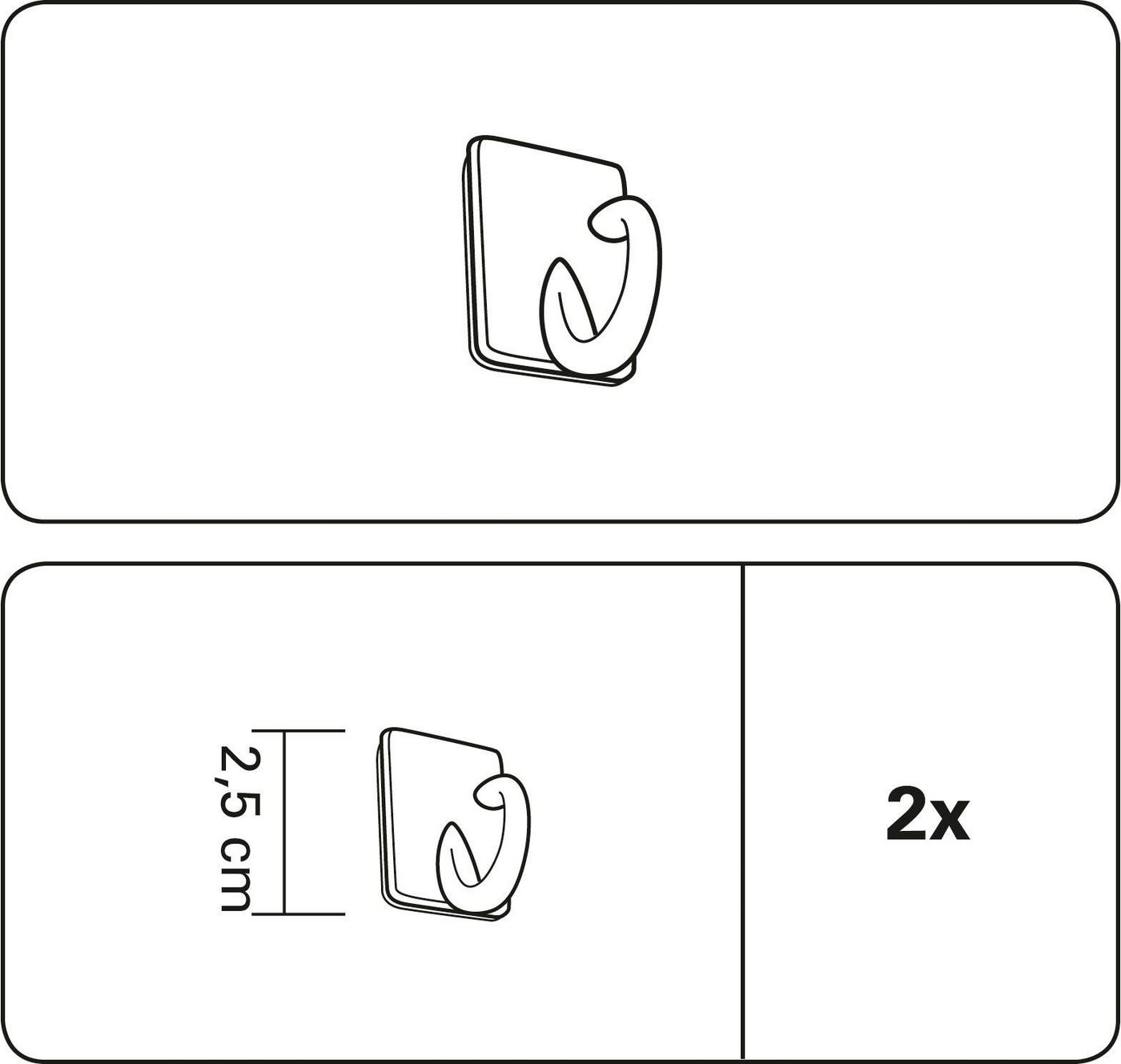 Raffhaken »Raffhaken selbstklebend«, GARDINIA, (2-tlg)-HomeTrends