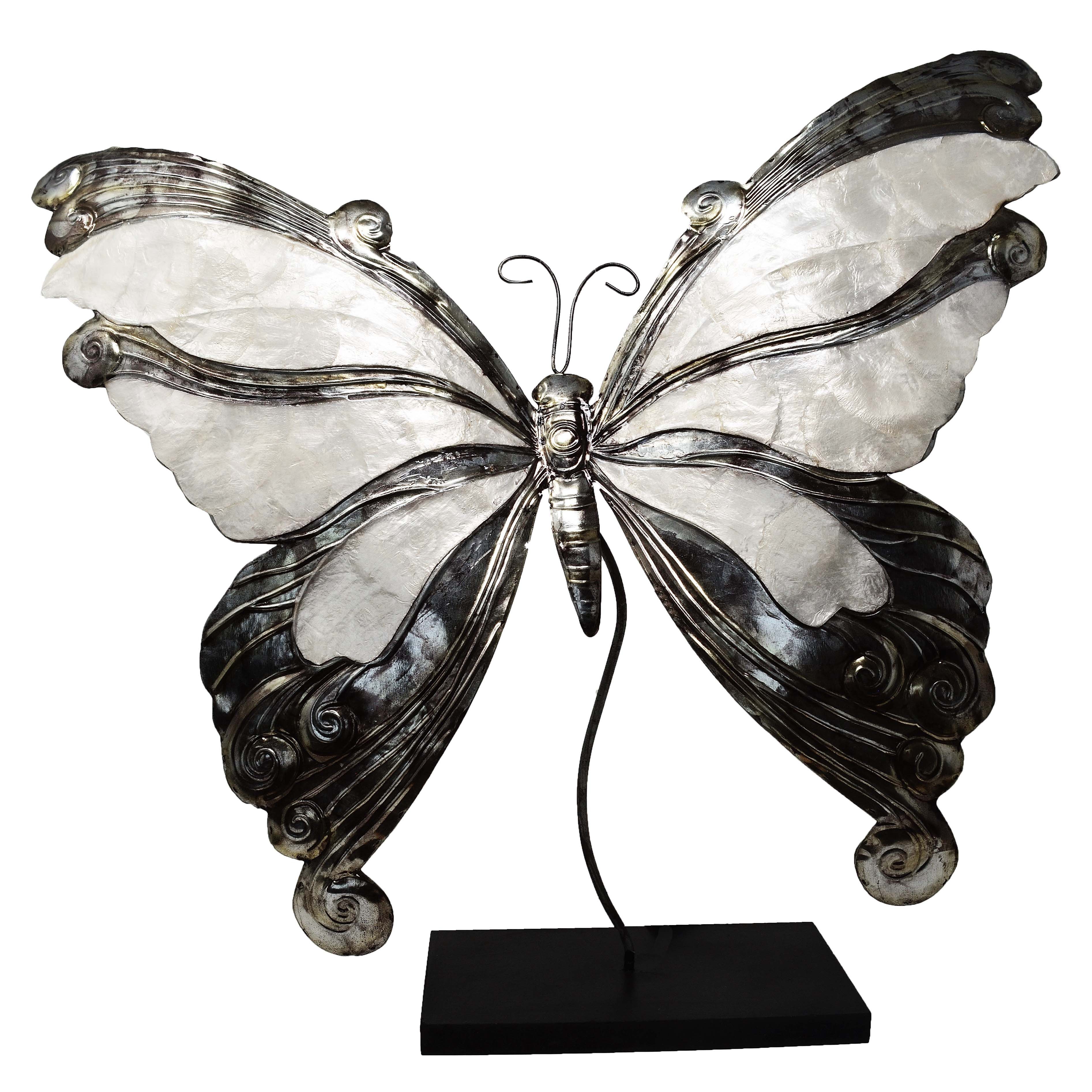 MystiCalls Dekofigur Metallfigur Schmetterling mit Perlmutt günstig online kaufen