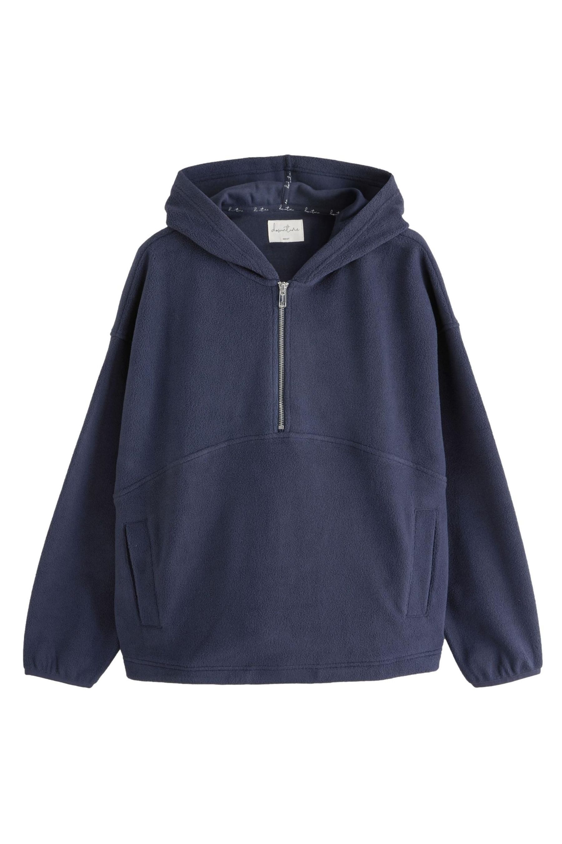 Next Fleecejacke Fleecet-Hoodie mit halben Reißverschluss (1-St)