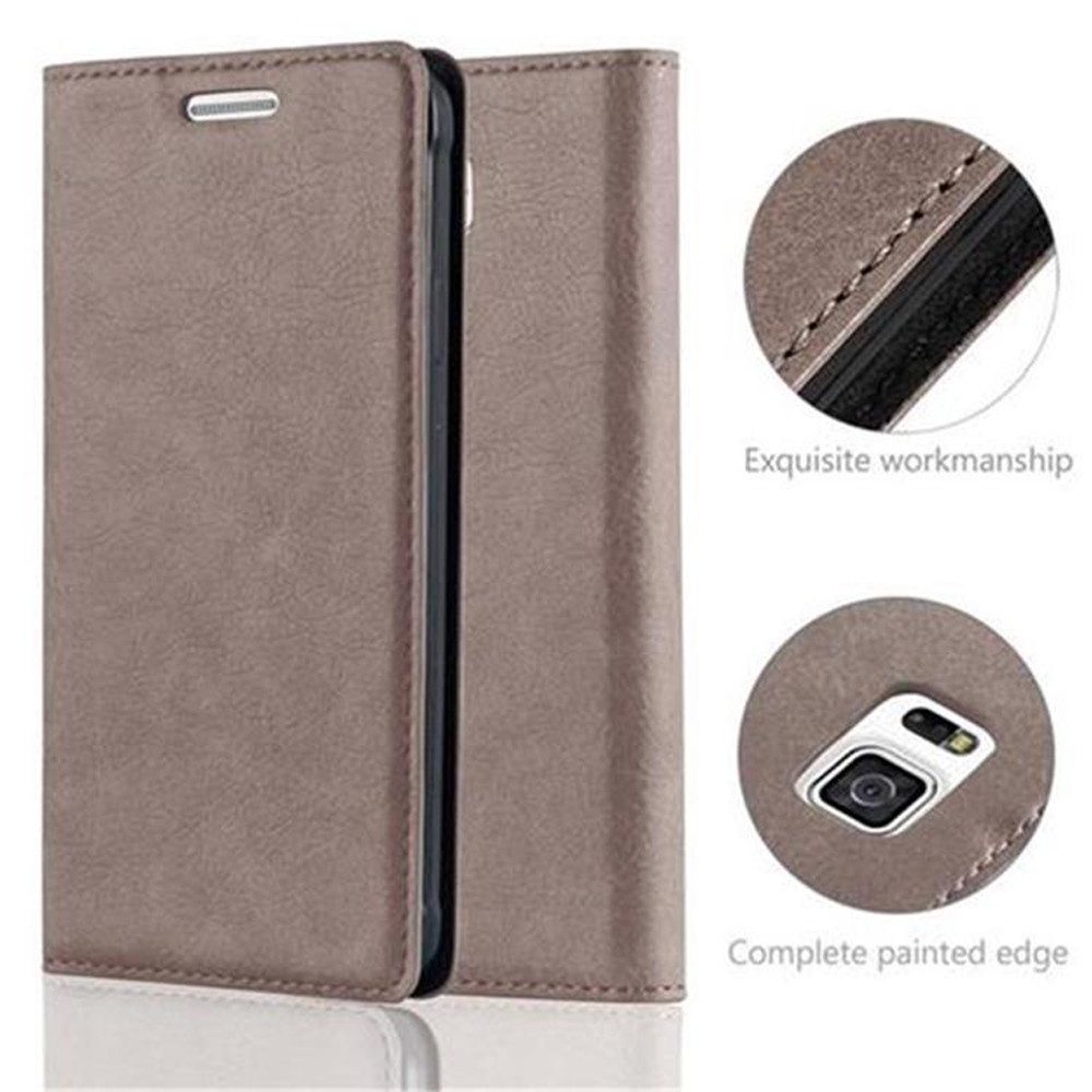 Cadorabo Handyhülle für Samsung Galaxy ALPHA Hülle Samsung Galaxy ALPHA, Hülle Schutzhülle mit Standfunktion, Magnetverschluss und Kartenfach