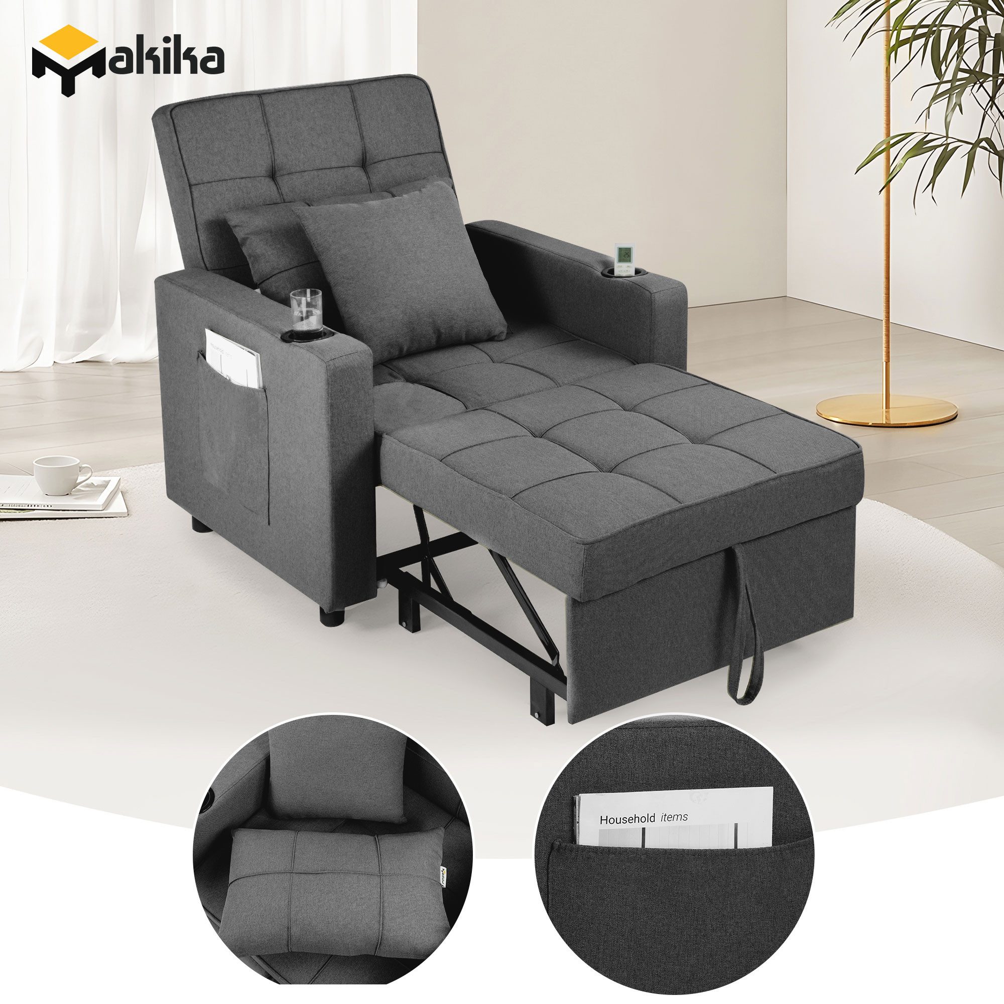 Makika Relaxliege Schlafsessel Schlafsofa Couch Tommy günstig online kaufen